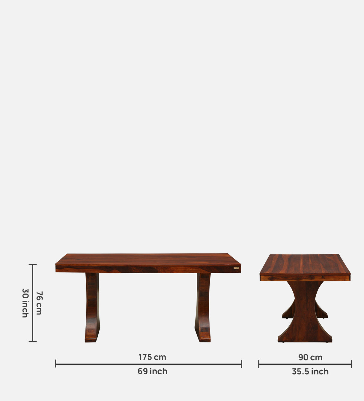 Maron Solid Sheesham Wood 6 Seater Dining Table - 3 Years Warranty