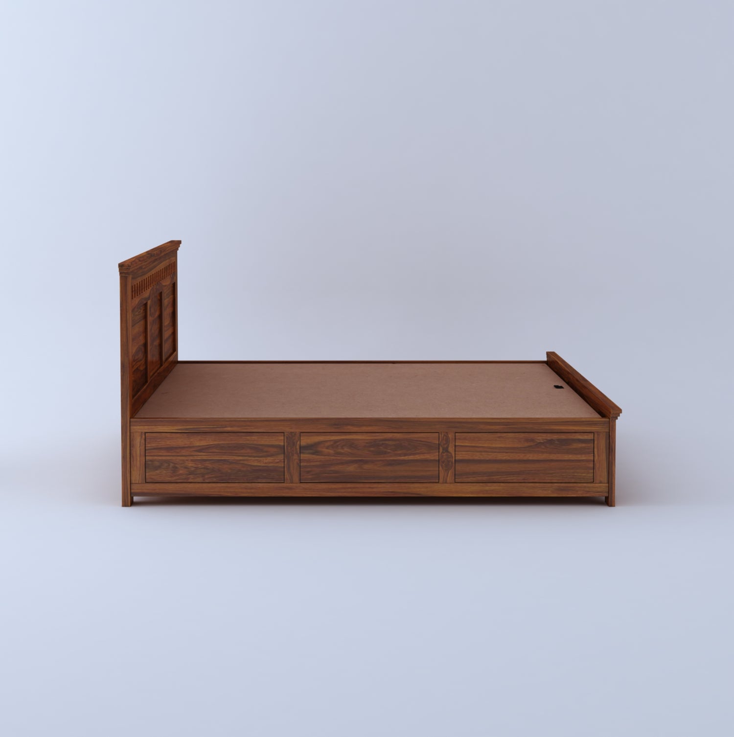 Armania Solid Sheesham Wood Hydraulic Storage Bed - 3 Years Warranty