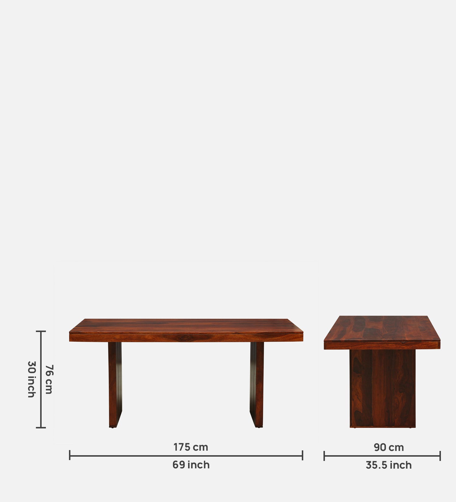 Mayor Solid Sheesham Wood 6 Seater Dining Table Set - 3 Years Warranty