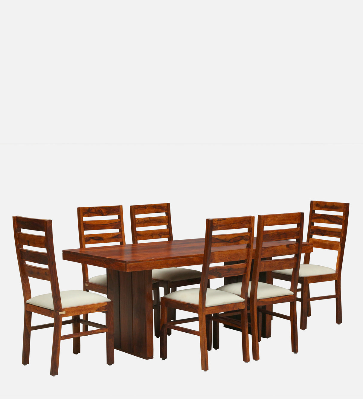 Mayor Solid Sheesham Wood 6 Seater Dining Table Set - 3 Years Warranty