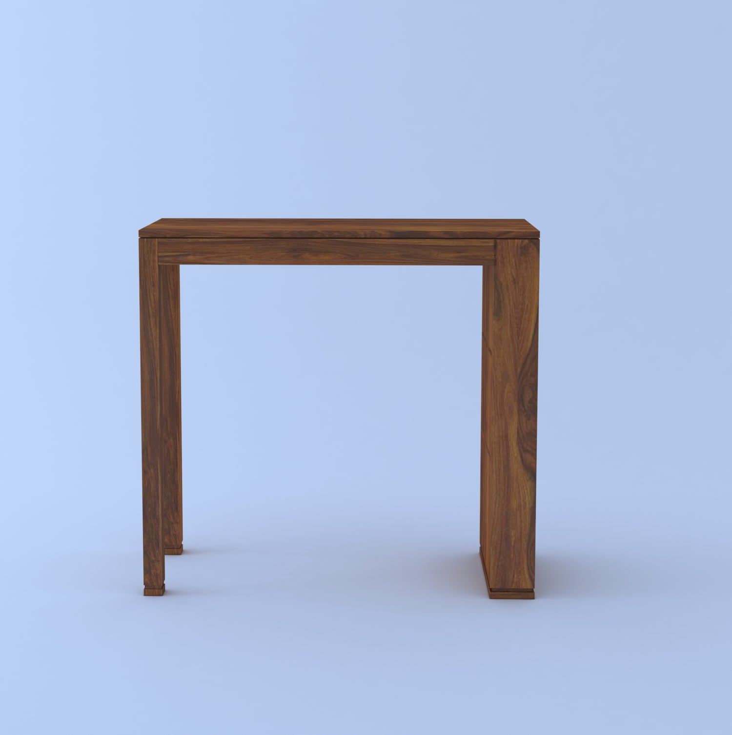 Foster Solid Sheesham Wood Bar Table With Two Stools - 3 Years Warranty