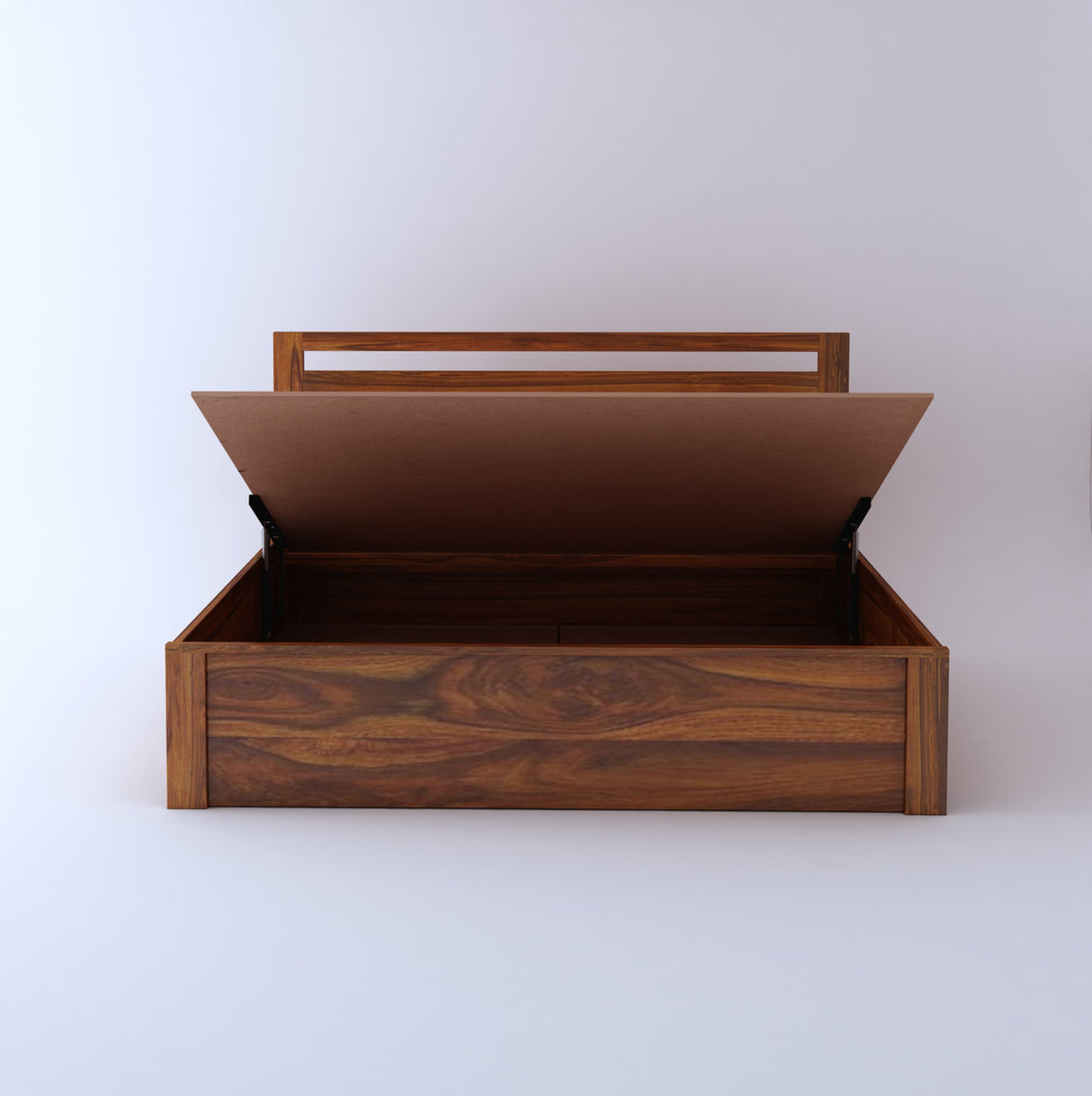 Jaipur Solid Sheesham Wood Hydraulic Storage Bed - 3 Years Warranty