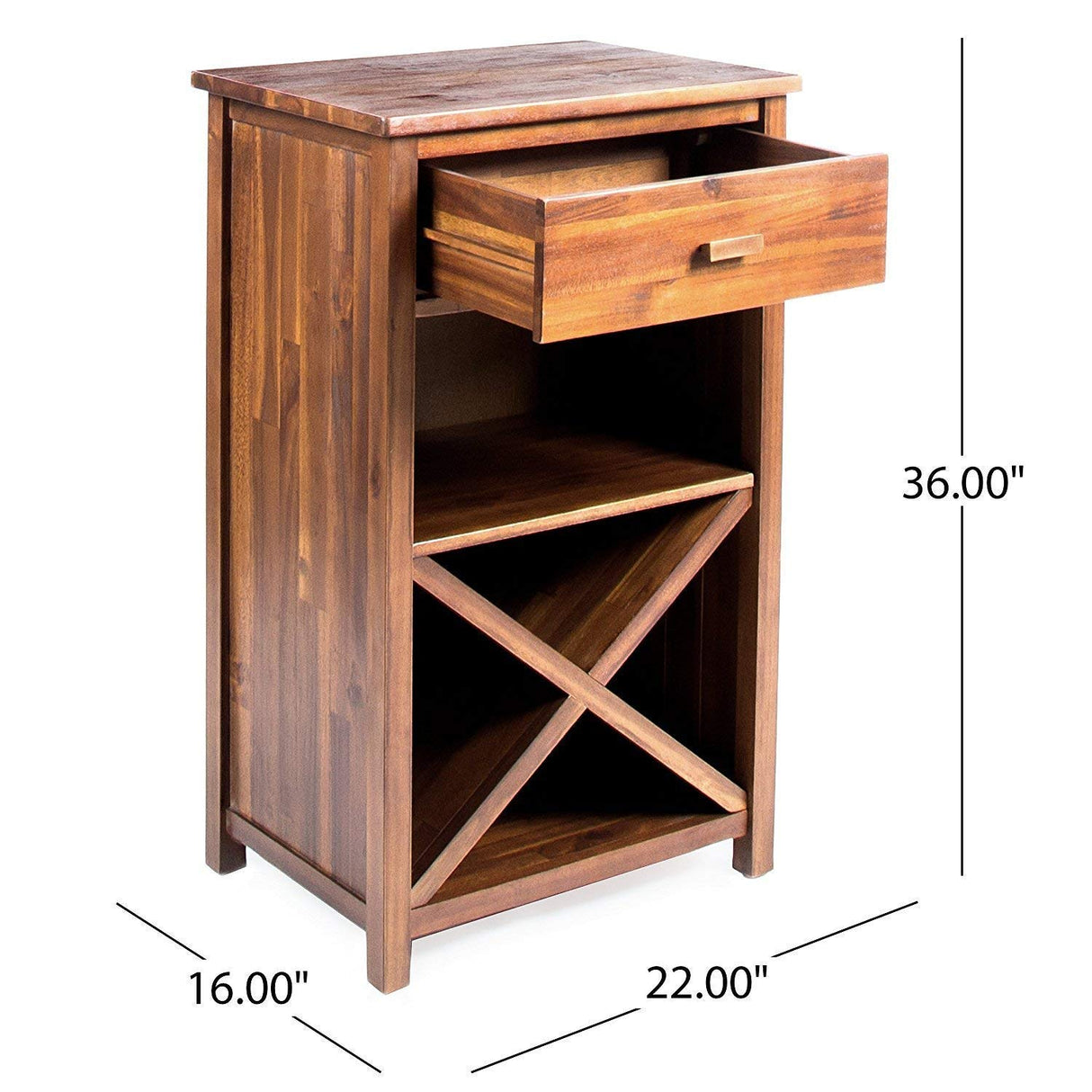 Spiky Solid Sheesham Wood Wine Display Unit - 3 Years Warranty
