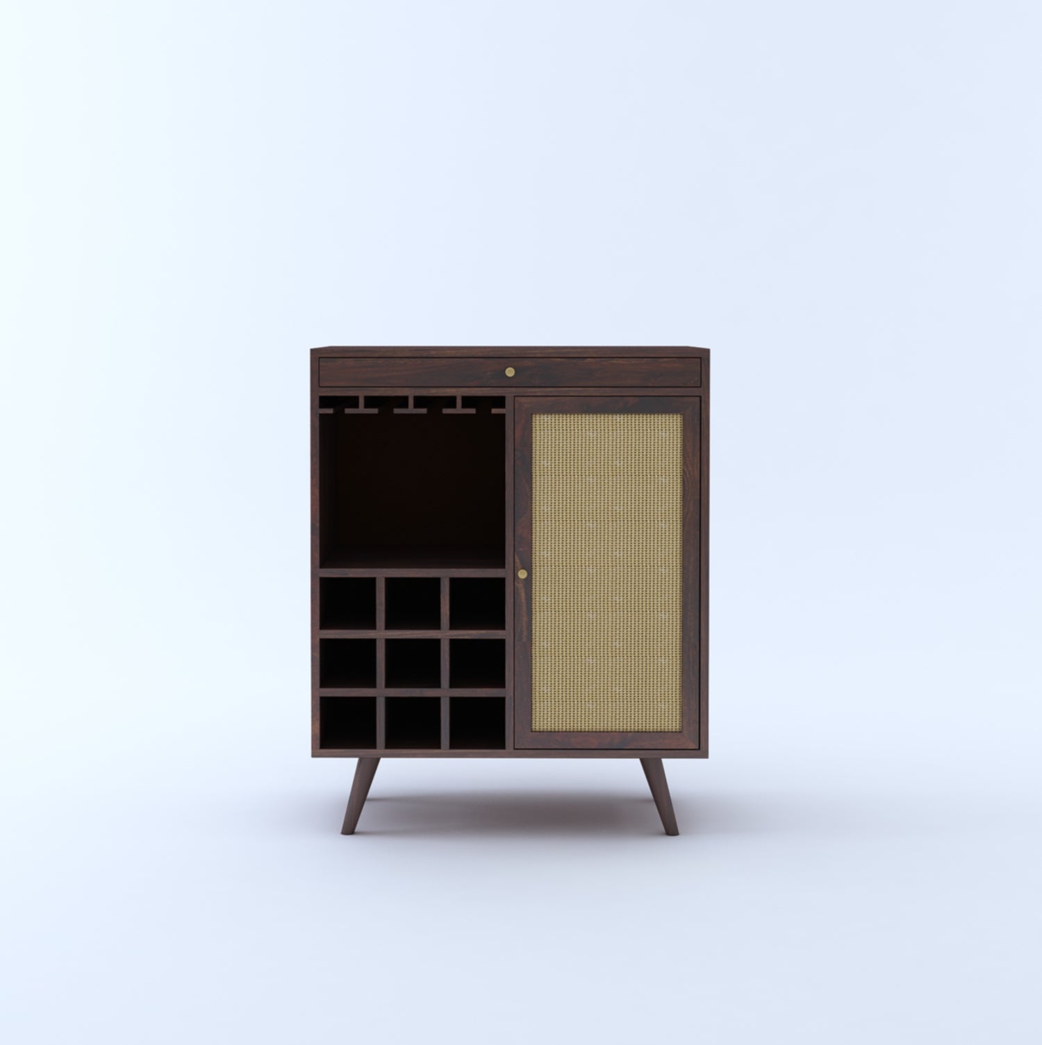 Syrus Solid Sheesham Wood Bar Unit - 3 Year Warranty