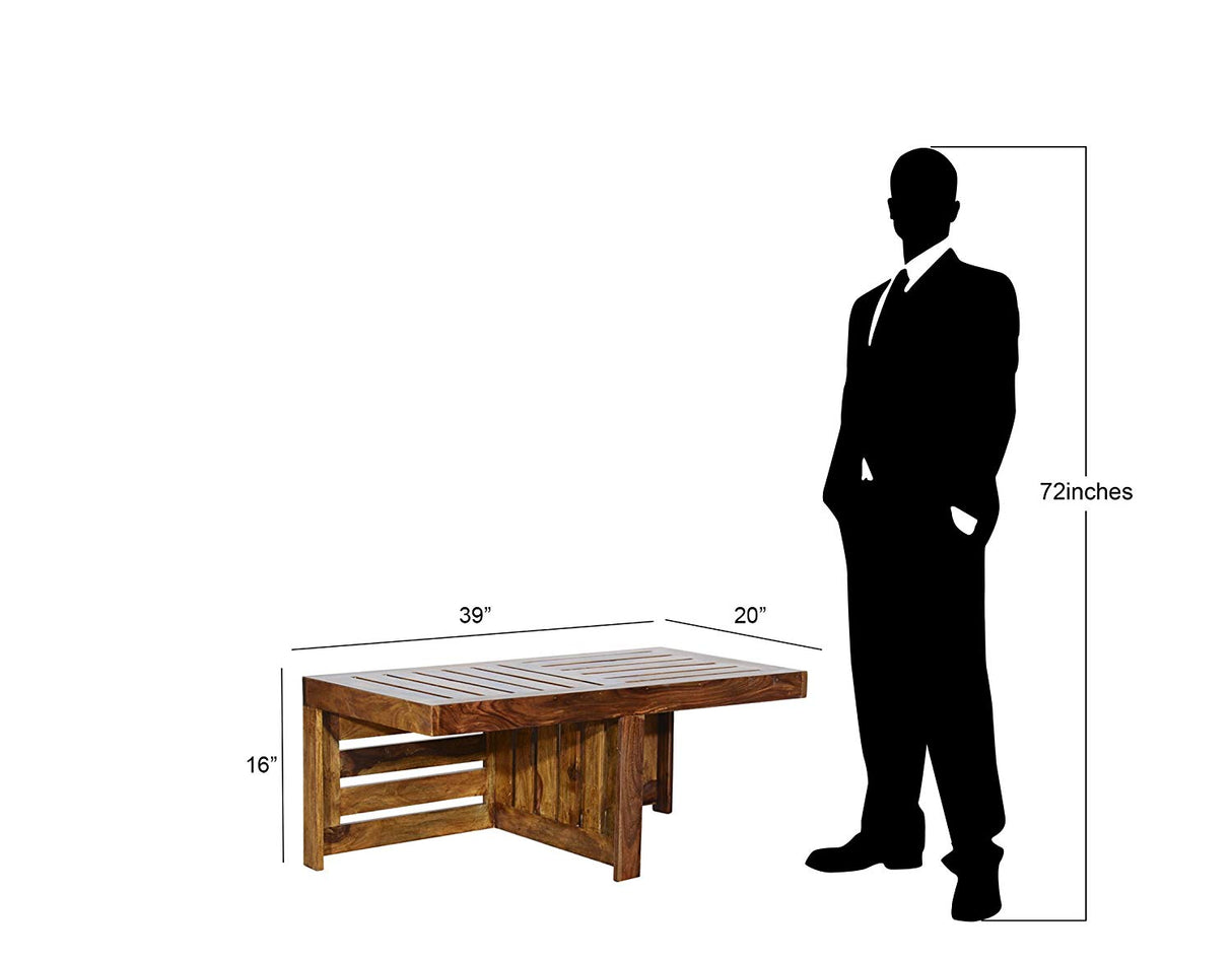 Cairo Solid Sheesham Wood Coffee Table - 3 Years Warranty