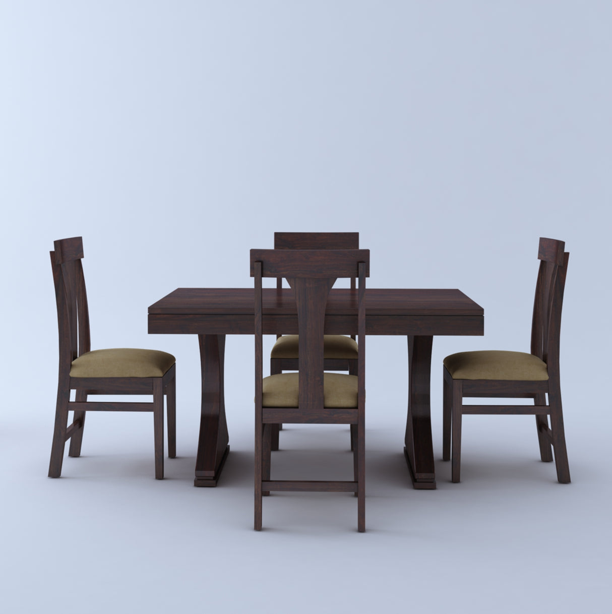 Maron Solid Sheesham Wood 4 Seater Dining Table Set - 3 Years Warranty