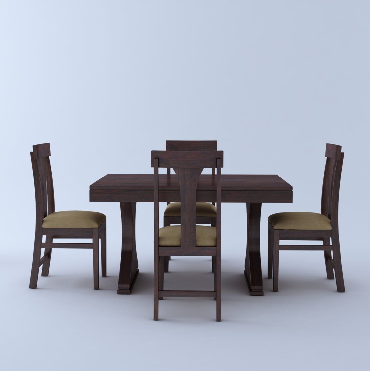 Maron Solid Sheesham Wood 4 Seater Dining Table Set - 3 Years Warranty
