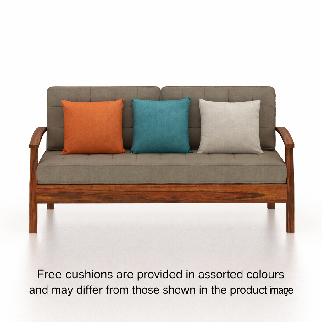 RAYON Solid Sheesham Wood 3 Seater Sofa - 3 Year Warranty (LUXE EDITION)