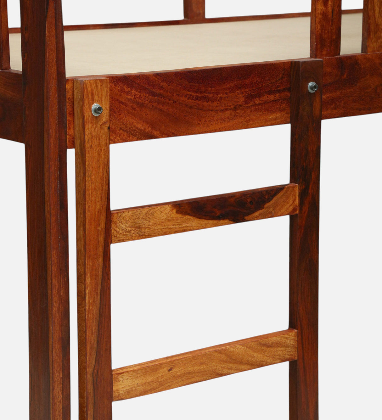 Swift Solid Sheesham Wood Bunk Bed Without Storage and Upholstered Headboard - 3 years Warranty