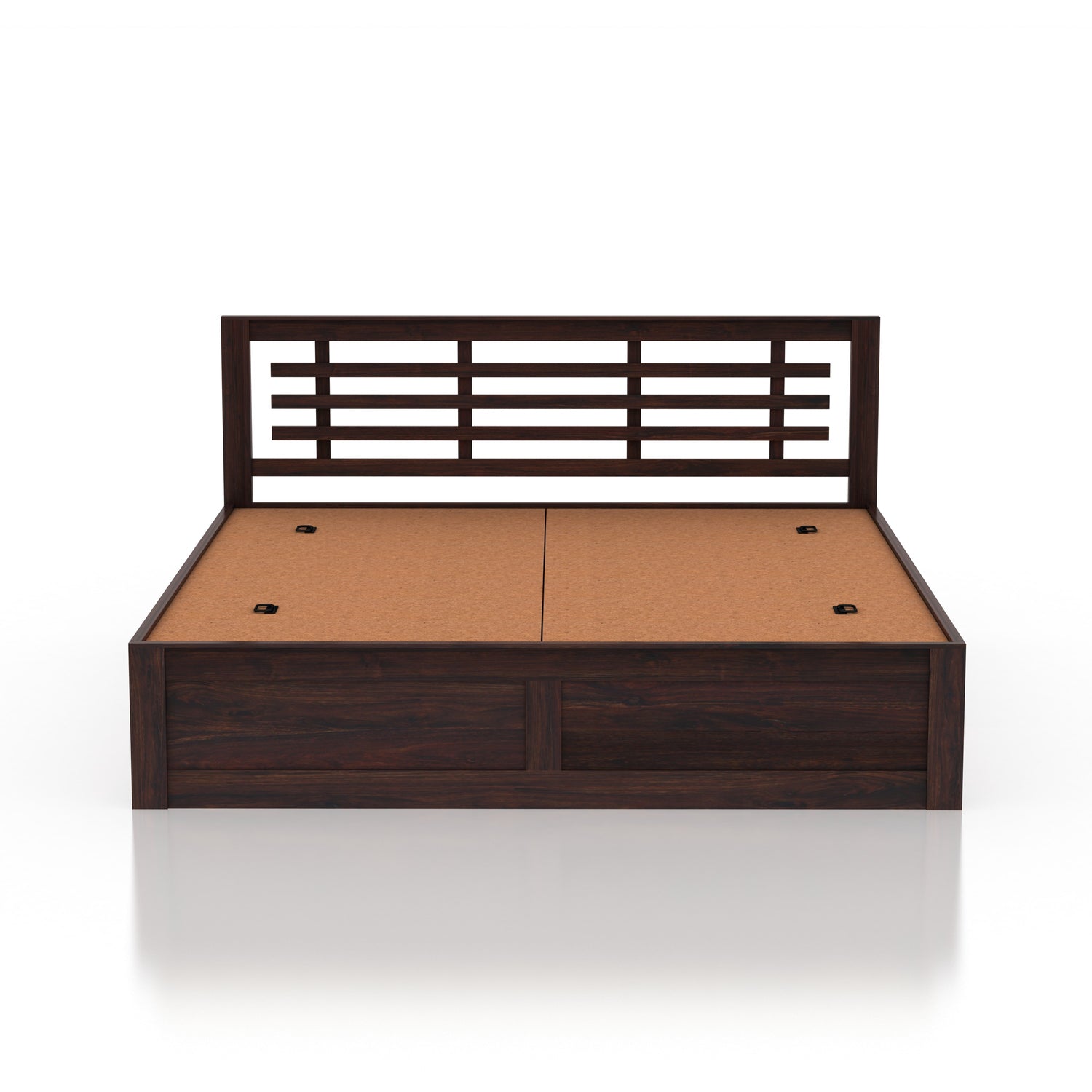 Lyon Solid Sheesham Wood Bed With Box Storage -  3 Years Warranty