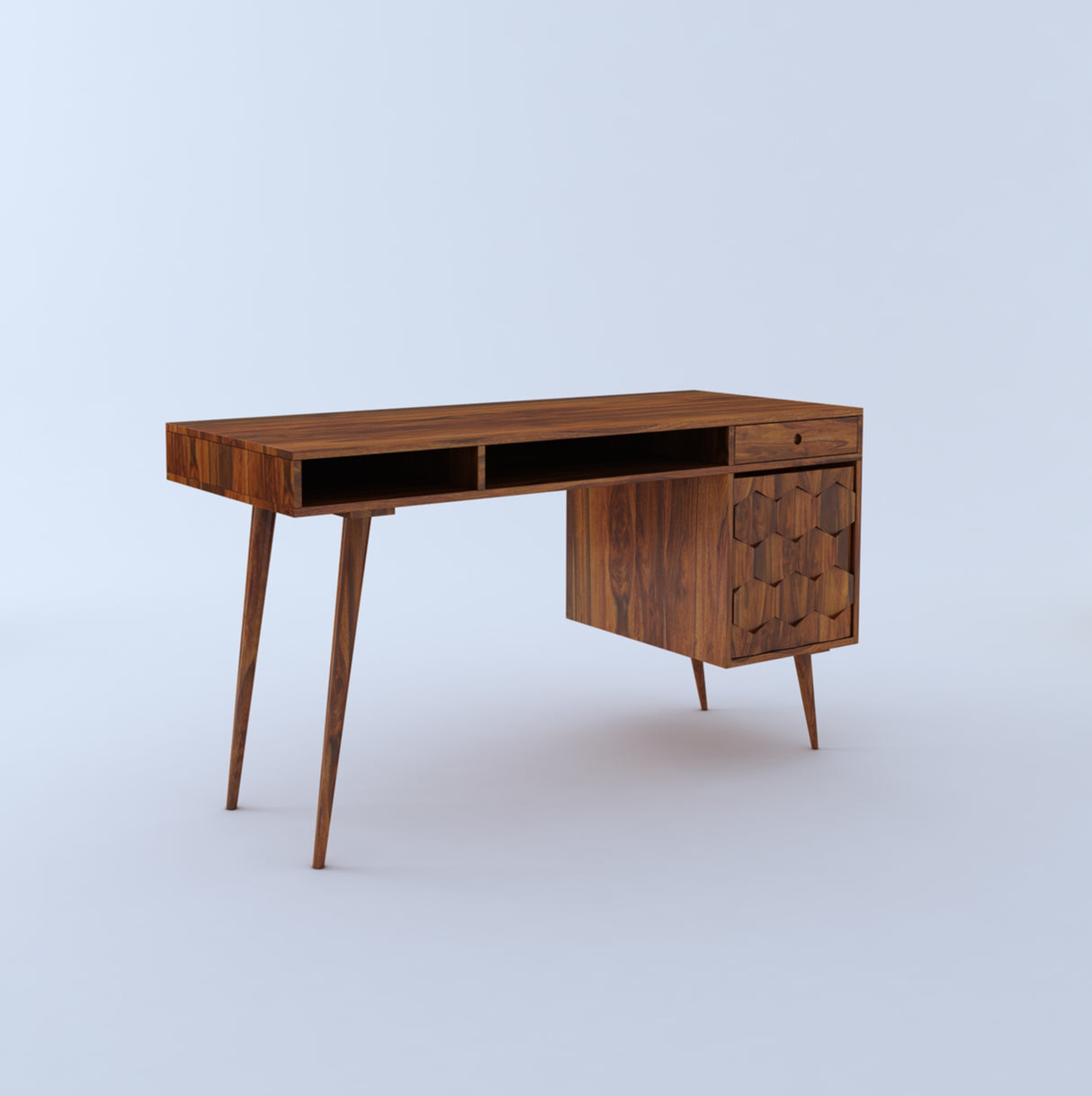 Monte Solid Sheesham Wood Desk and Study Table - 3 Years Warranty