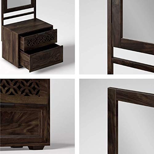 Jodhpur Solid  Sheesham Wood Dresser With Two Drawer - 3 Years Warranty