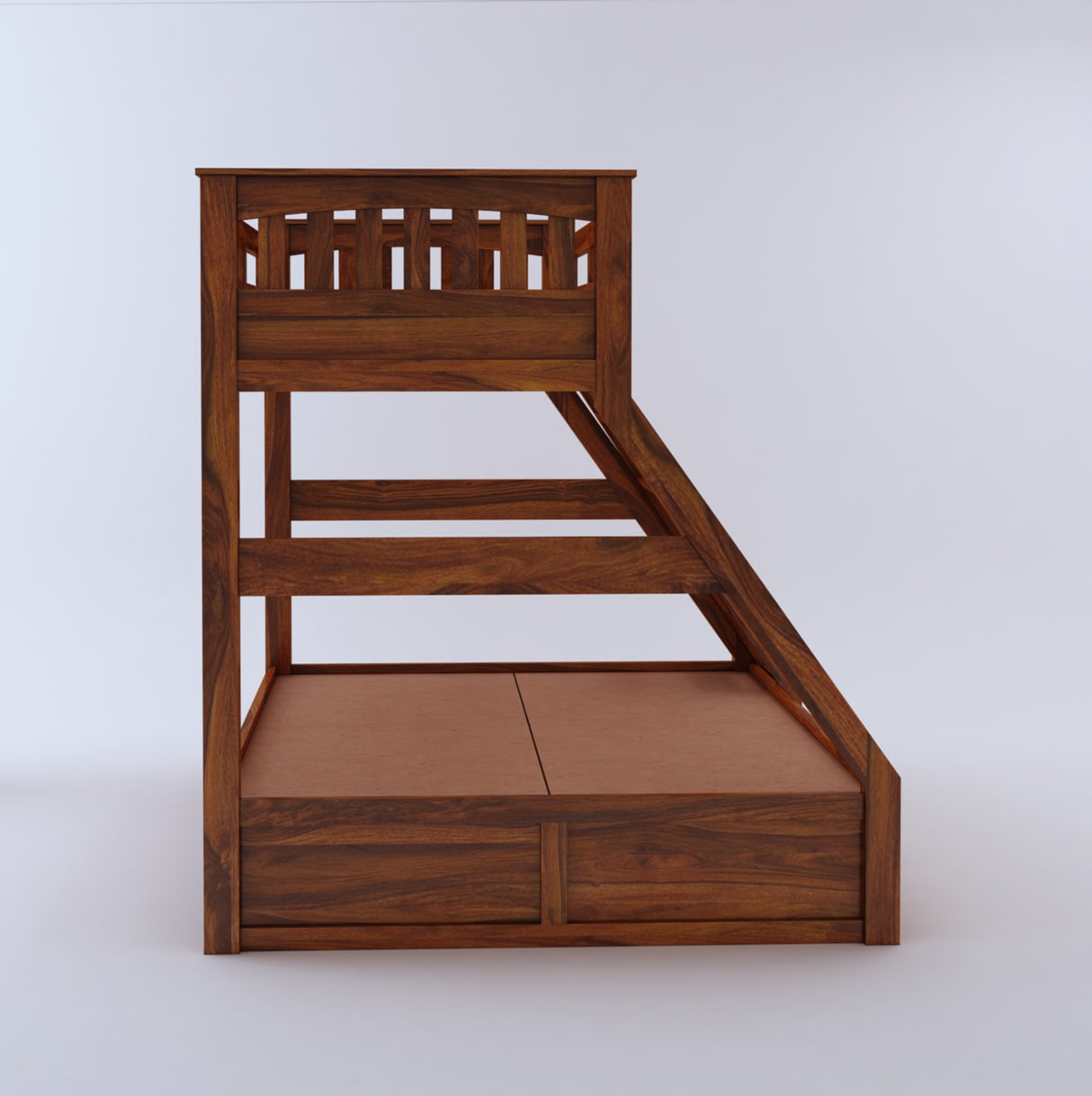 RIO Solid Sheesham Bunk Bed With Drawer Storage - 3 Years Warranty