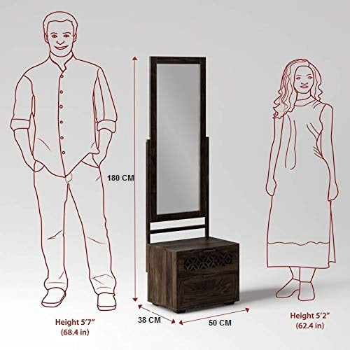 Jodhpur Solid  Sheesham Wood Dresser With Two Drawer - 3 Years Warranty