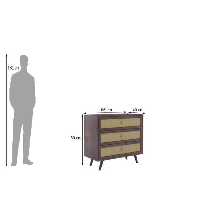 Syrus Solid Sheesham Wood Chest of Drawer - 3 Years Warranty