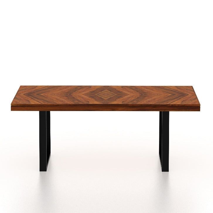 Wave Solid Sheesham Wood 6 Seater Dining Table - 3 Years Warranty