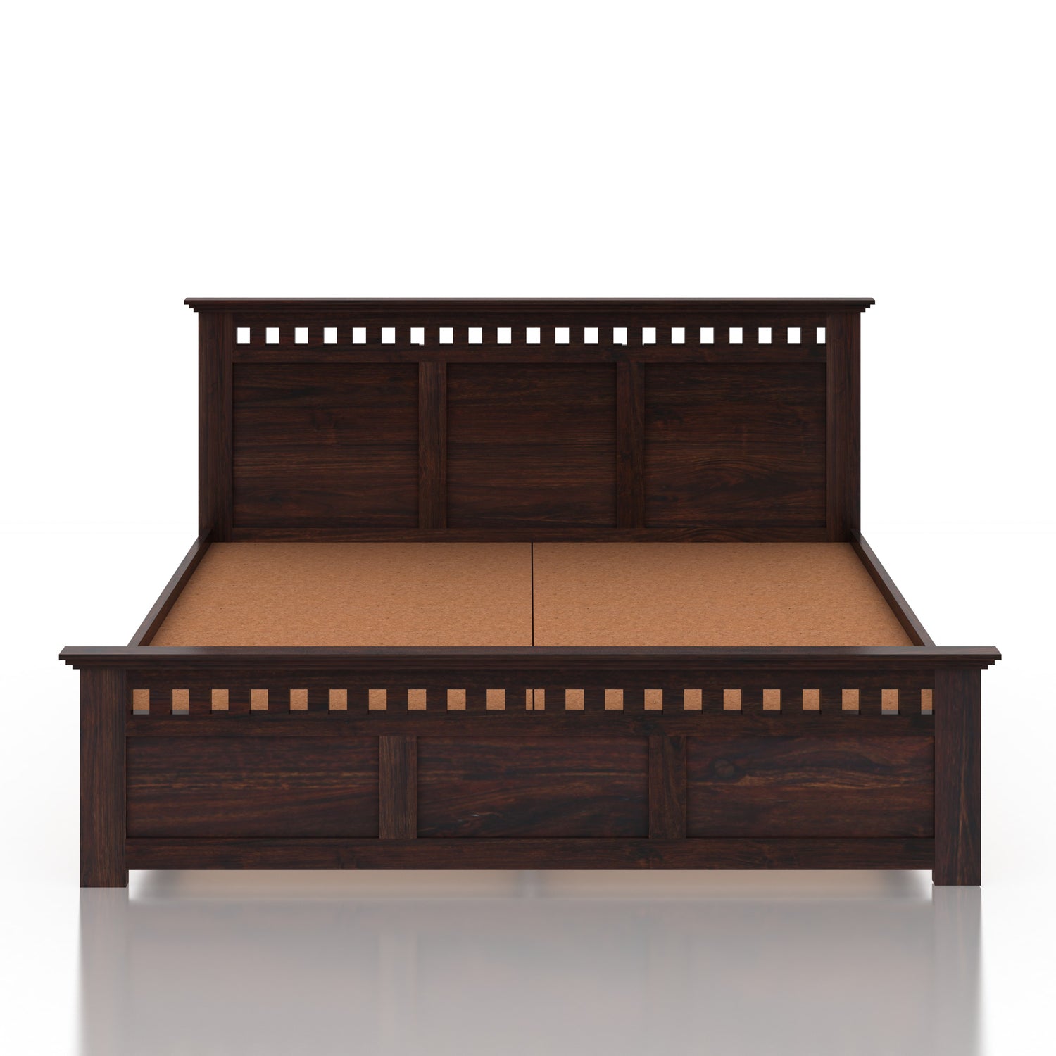 Armania Solid Sheesham Wood Bed Without Storage - 3 Years Warranty