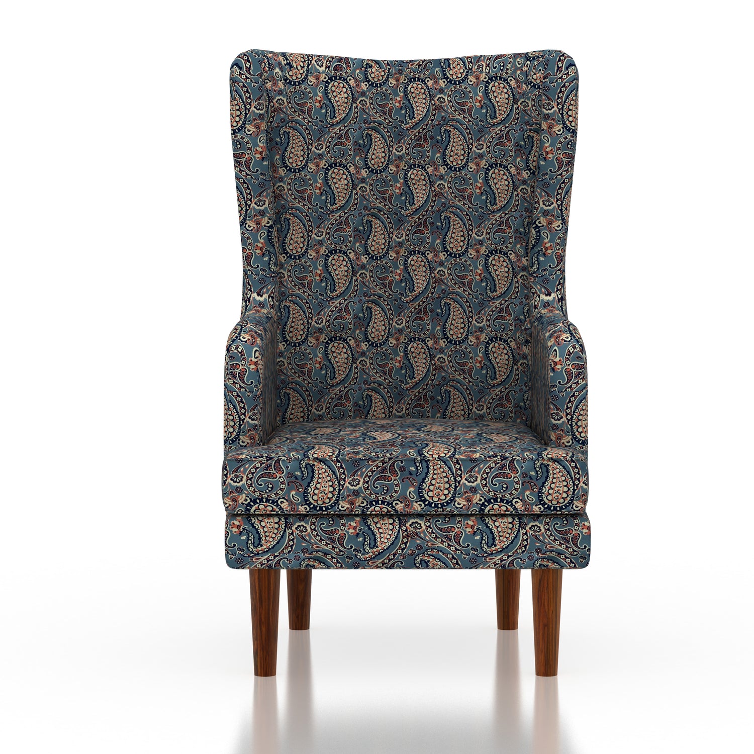 Manali Wing/Relax Sofa Chair With Wooden Legs - 1 Years Warranty