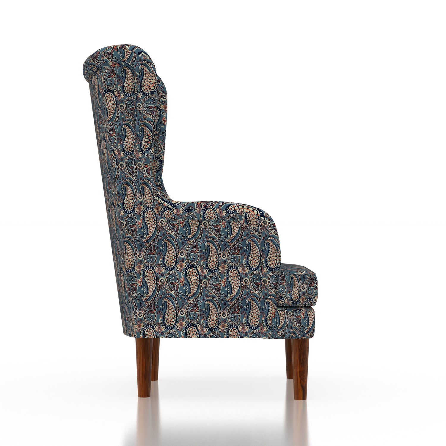 Manali Wing/Relax Sofa Chair With Wooden Legs - 1 Years Warranty