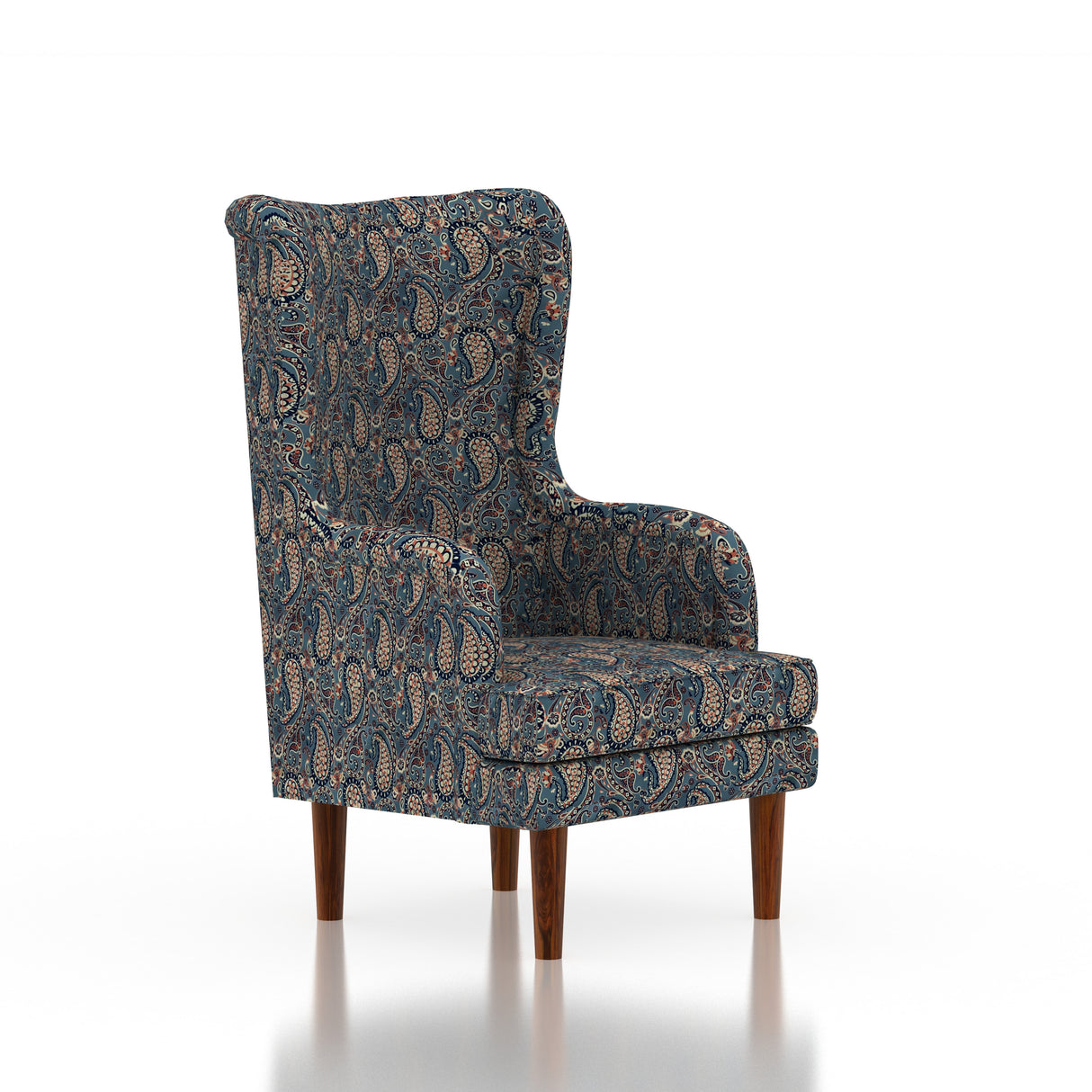 Manali Wing/Relax Sofa Chair With Wooden Legs - 1 Years Warranty