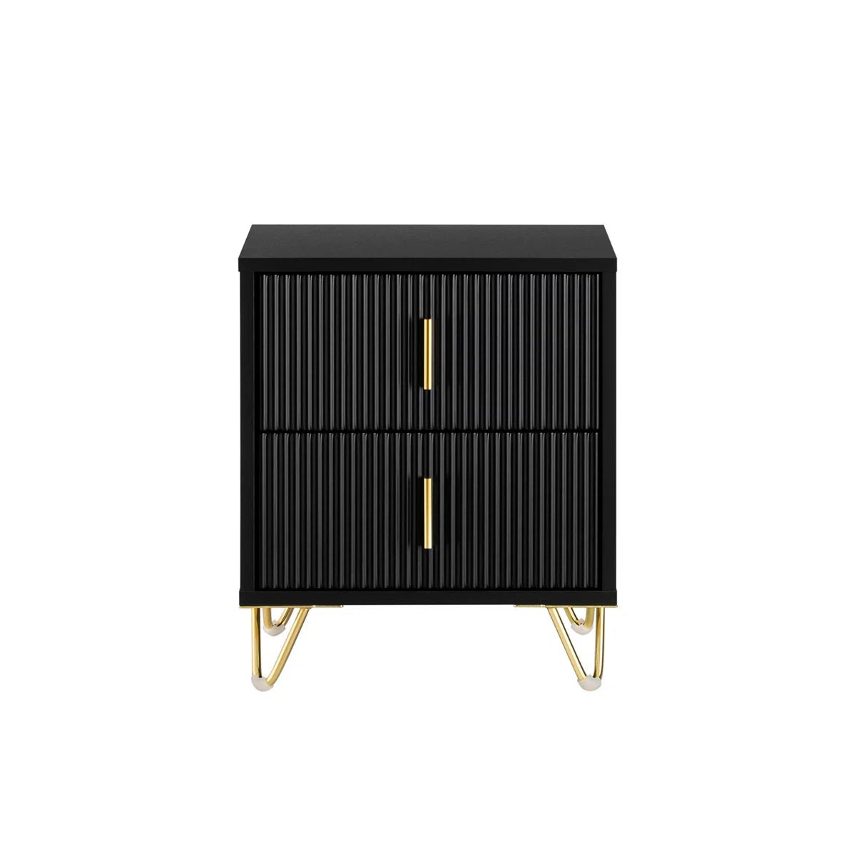 ROBERT Solid Sheesham Wood Bedside Table With 2 Drawers Storage - 3 Years Warranty (LUXE EDITION)