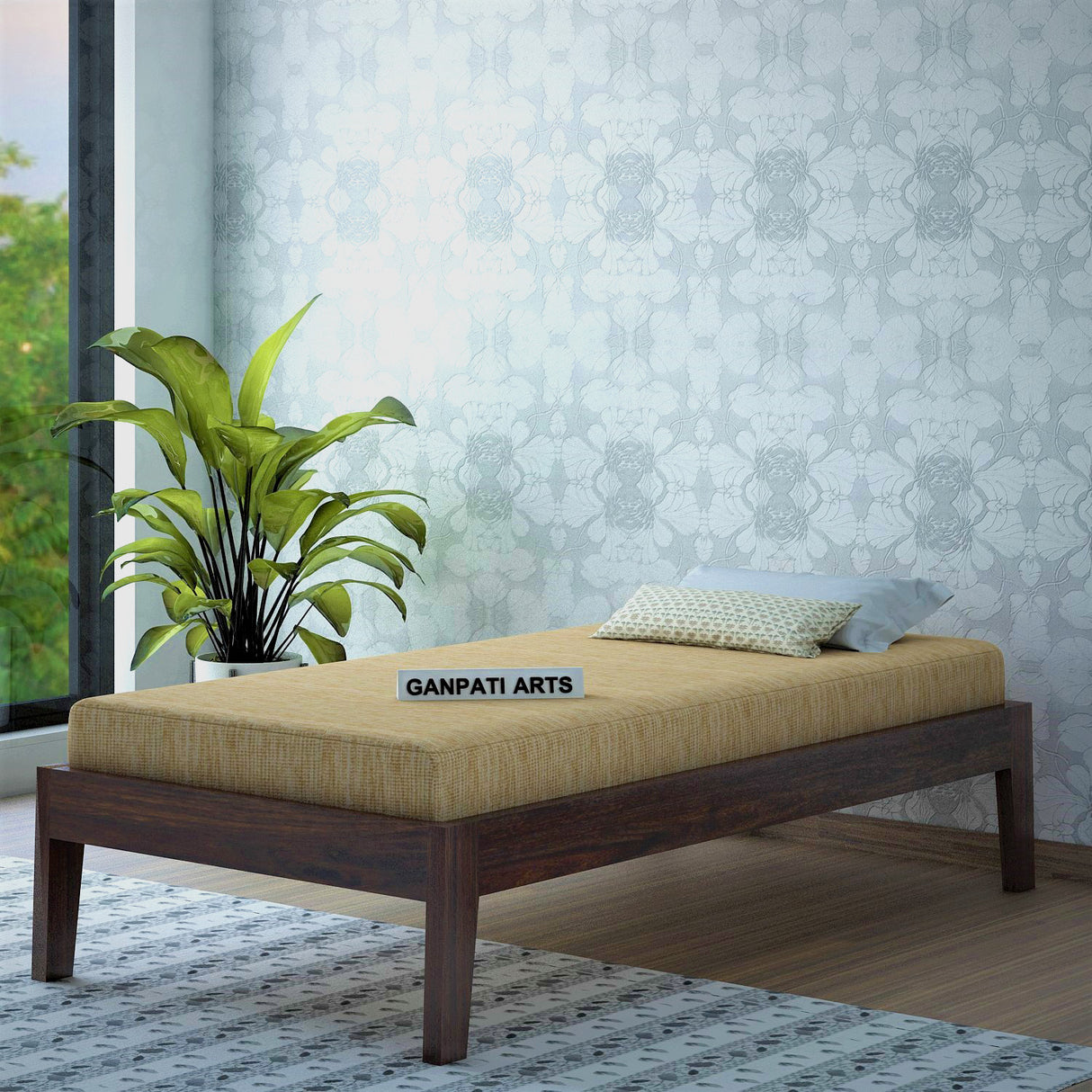 Rio Solid Sheesham Wood Single Bed - 3 Years Warranty