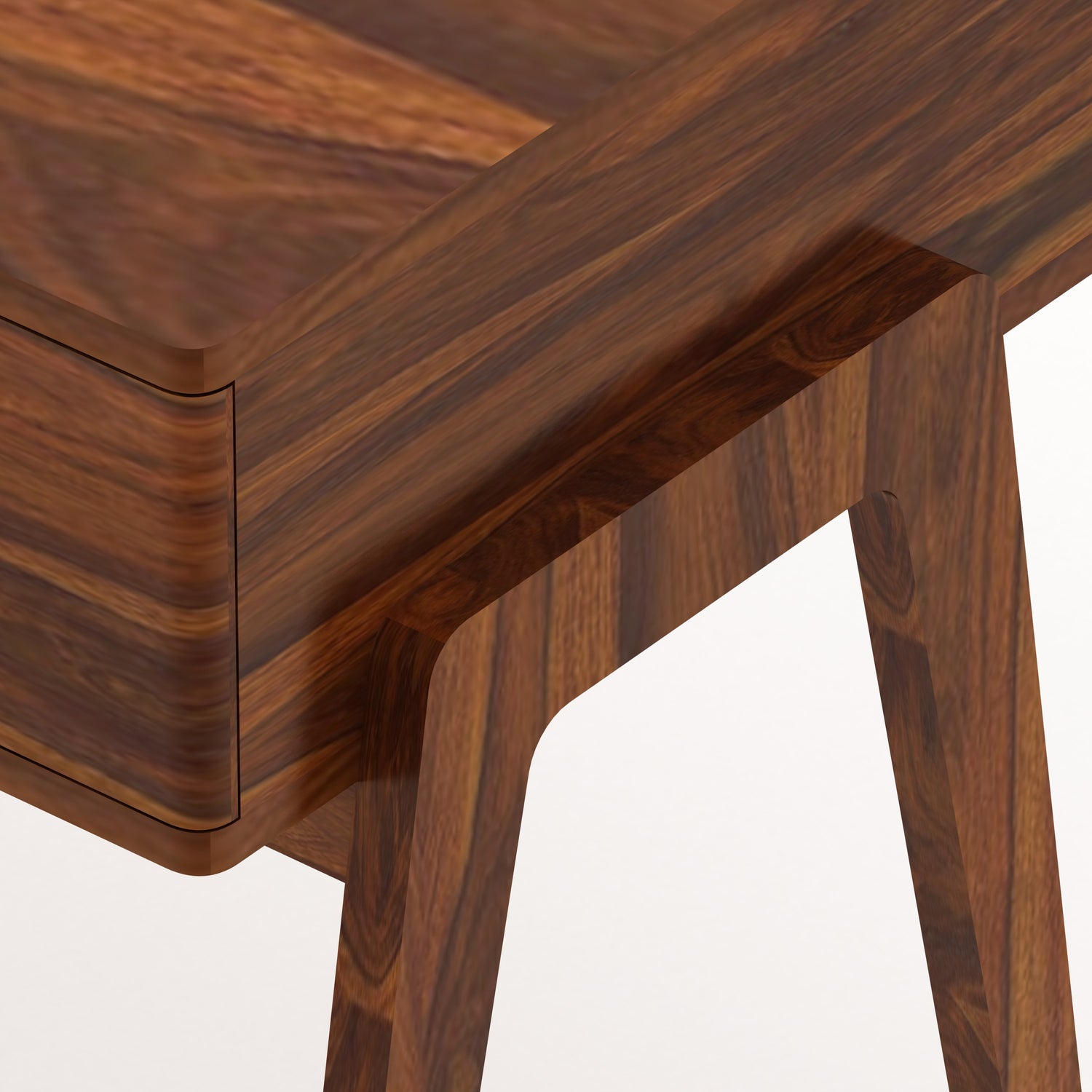 Lyon Solid Sheesham Wood Bedside Table With One Drawer - 3 Years Warranty