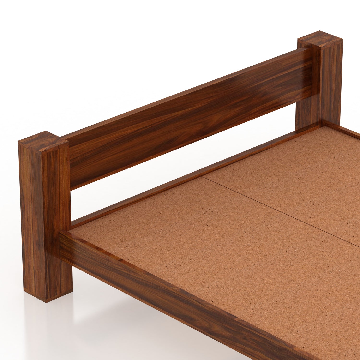 BOLT Solid Sheesham Wood Bed Without Storage - 3 Years Warranty
