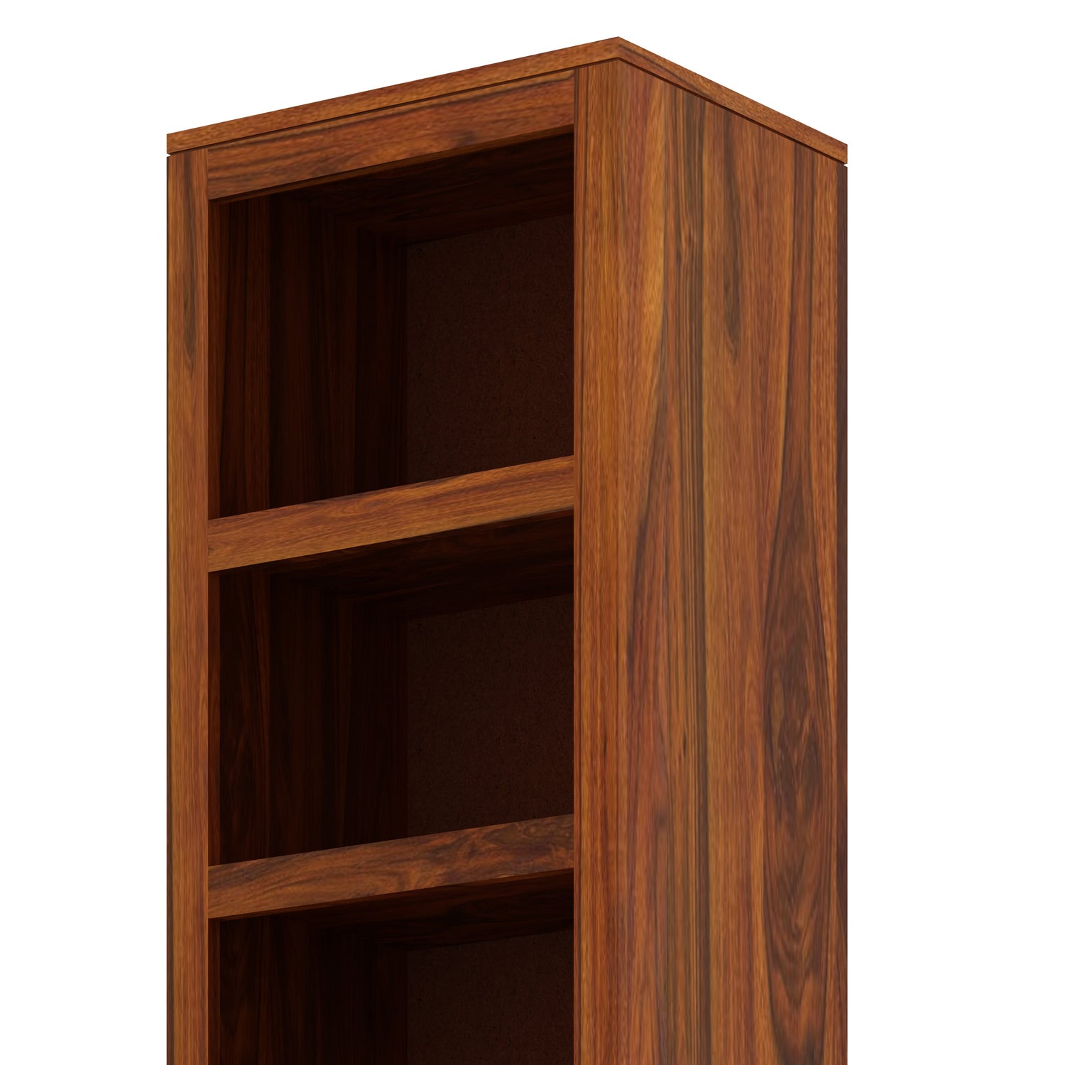 Syrus Solid Sheesham Wood Bookshelf With Drawer - 3 Years Warranty