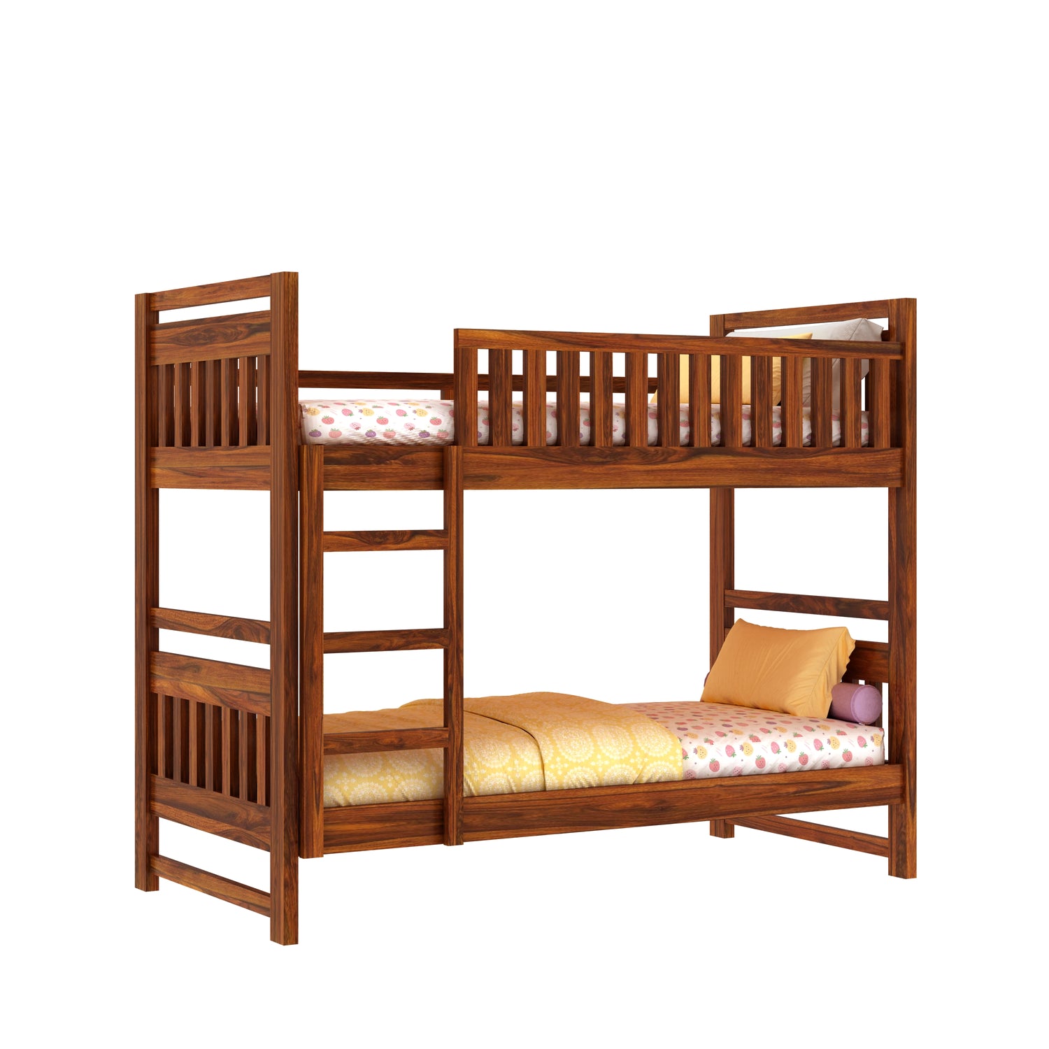 Swift Solid Sheesham Wood Bunk Bed Without Storage - 3 years Warranty