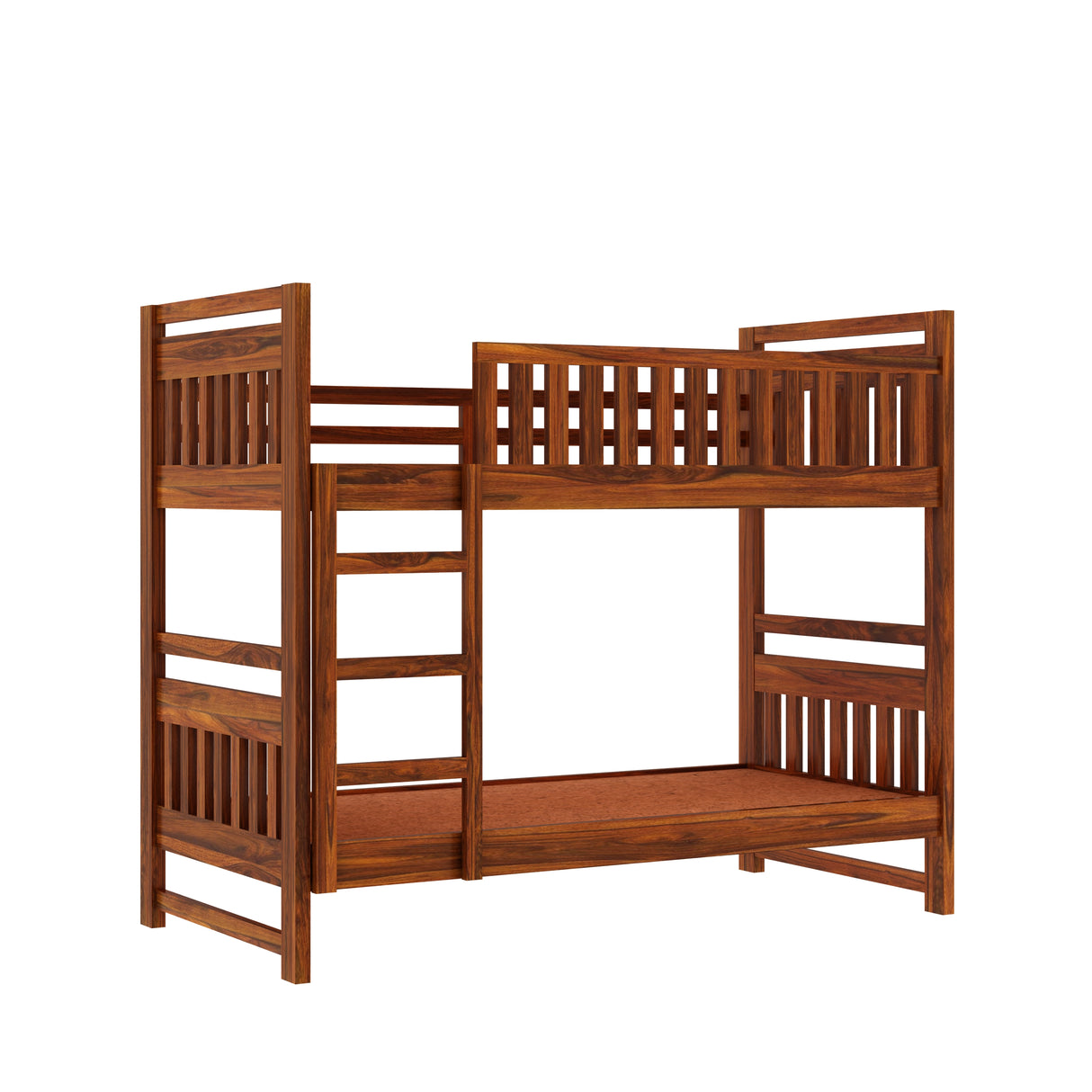 Swift Solid Sheesham Wood Bunk Bed Without Storage - 3 years Warranty