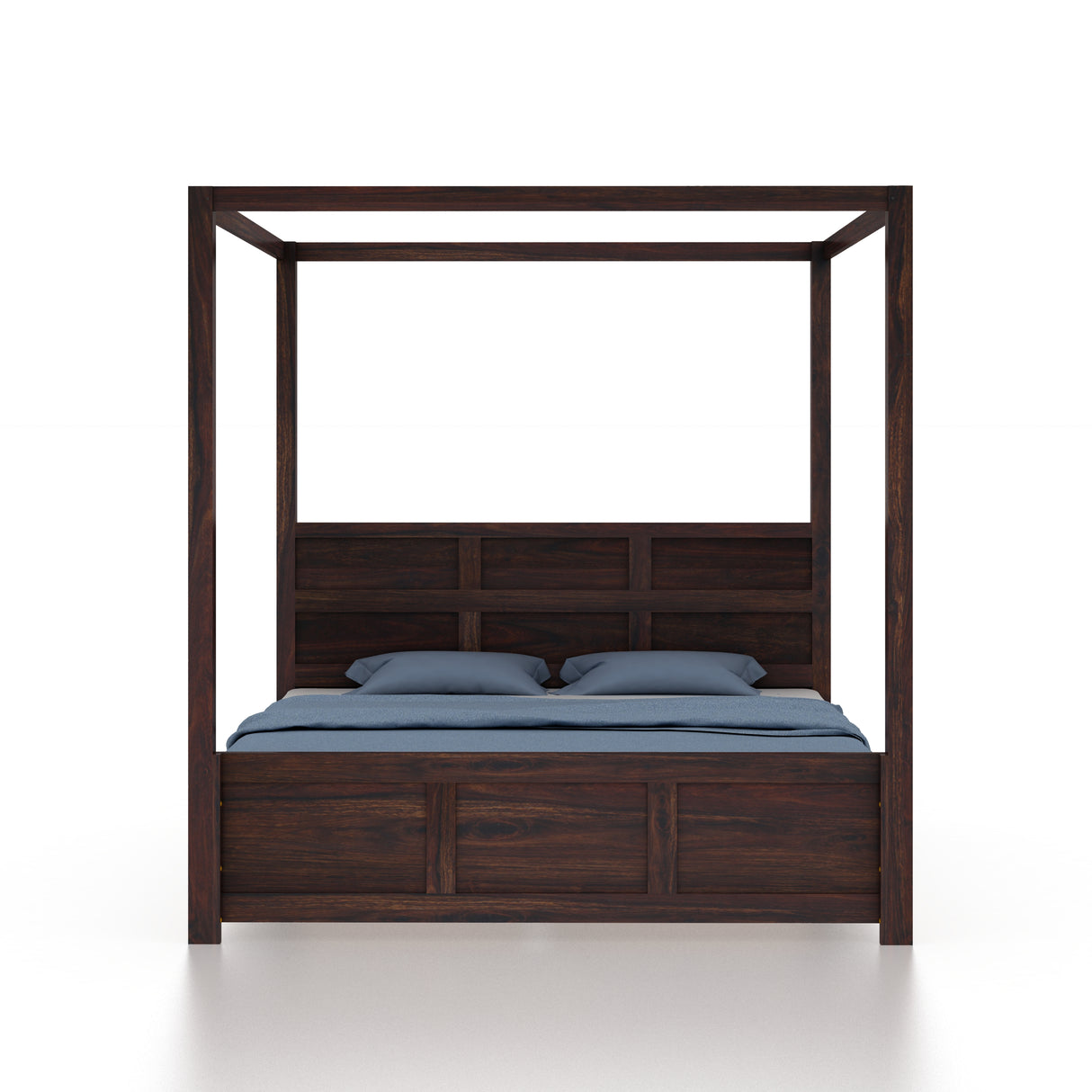 Akon Solid Sheesham Wood Poster Bed - 3 Years Warranty