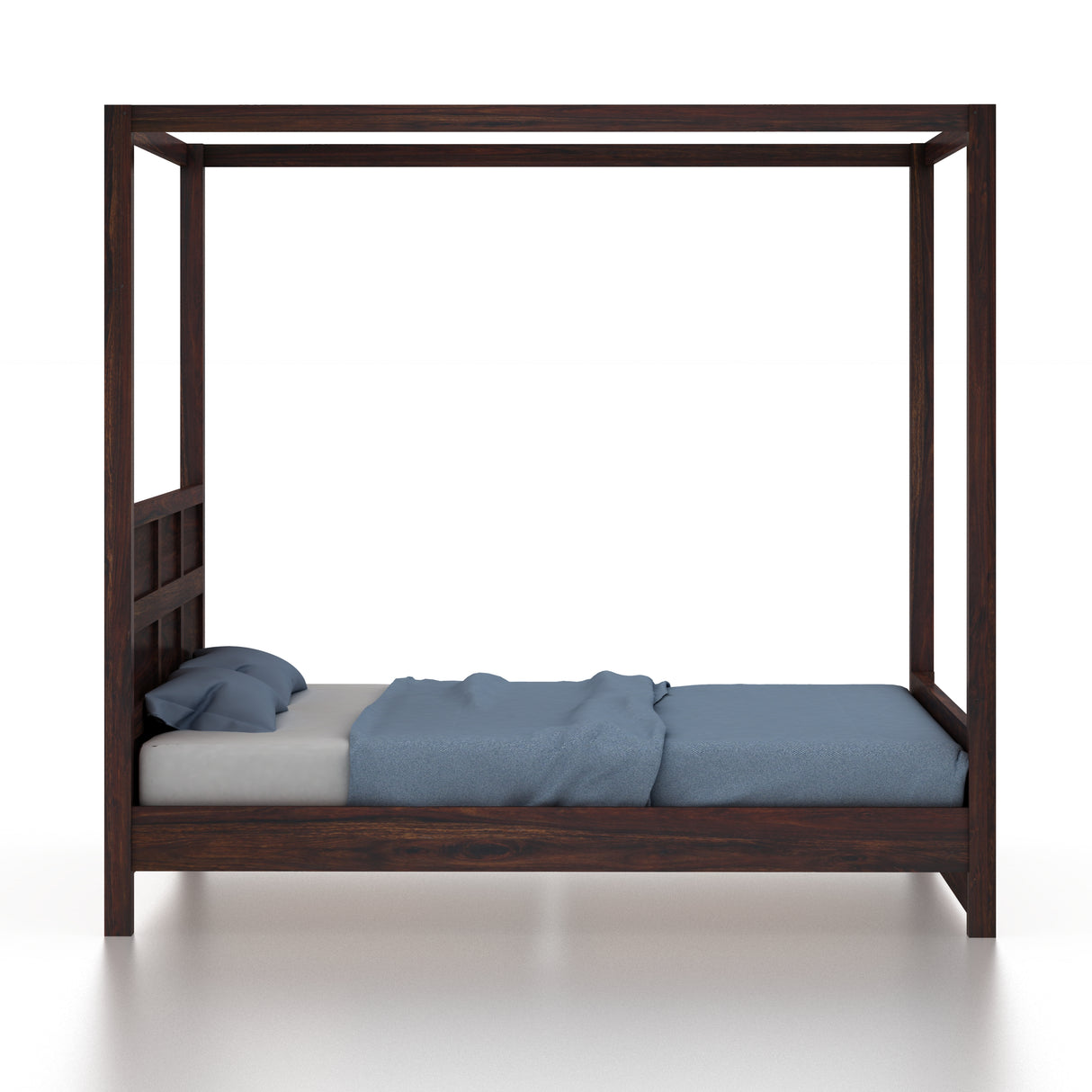 Akon Solid Sheesham Wood Poster Bed - 3 Years Warranty