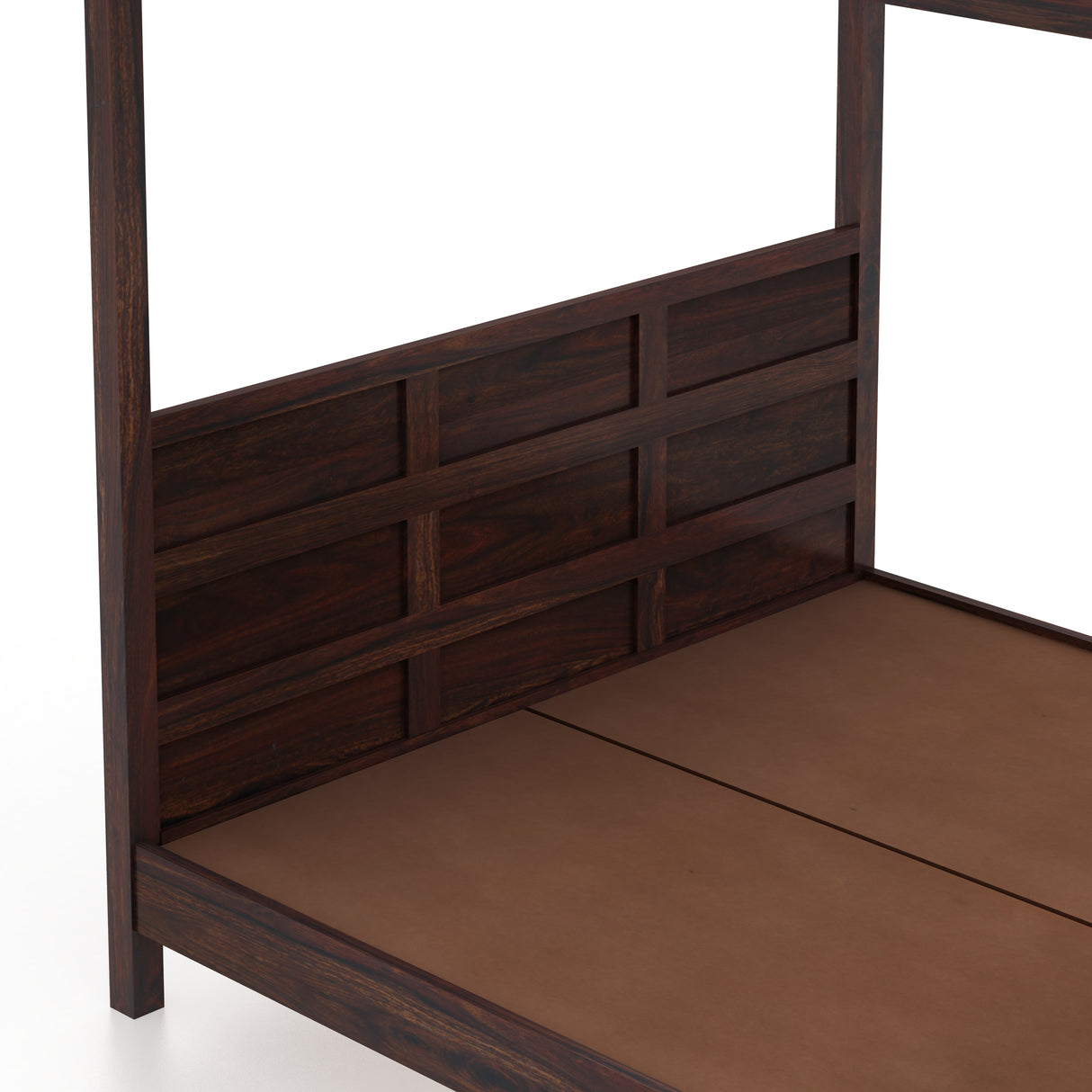 Akon Solid Sheesham Wood Poster Bed - 3 Years Warranty