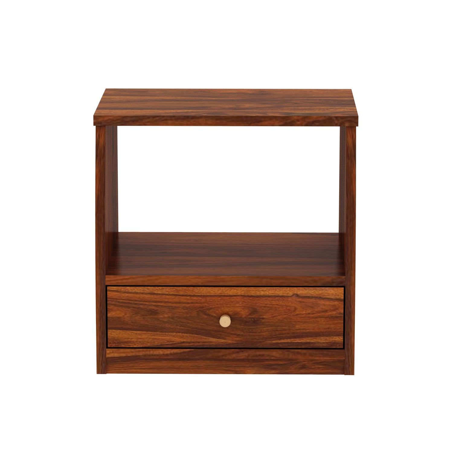 Mayor Solid Sheesham Wood  Bedside Table With One Drawer - 3 Years Warranty