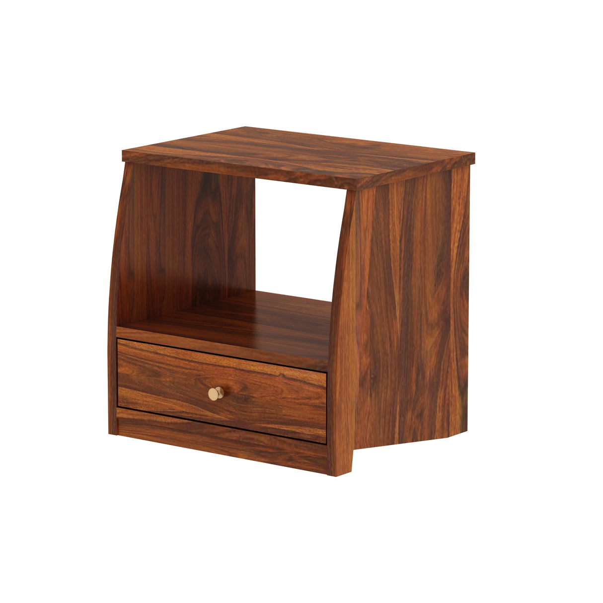Mayor Solid Sheesham Wood  Bedside Table With One Drawer - 3 Years Warranty