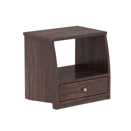 Mayor Solid Sheesham Wood  Bedside Table With One Drawer - 1 Year Warranty