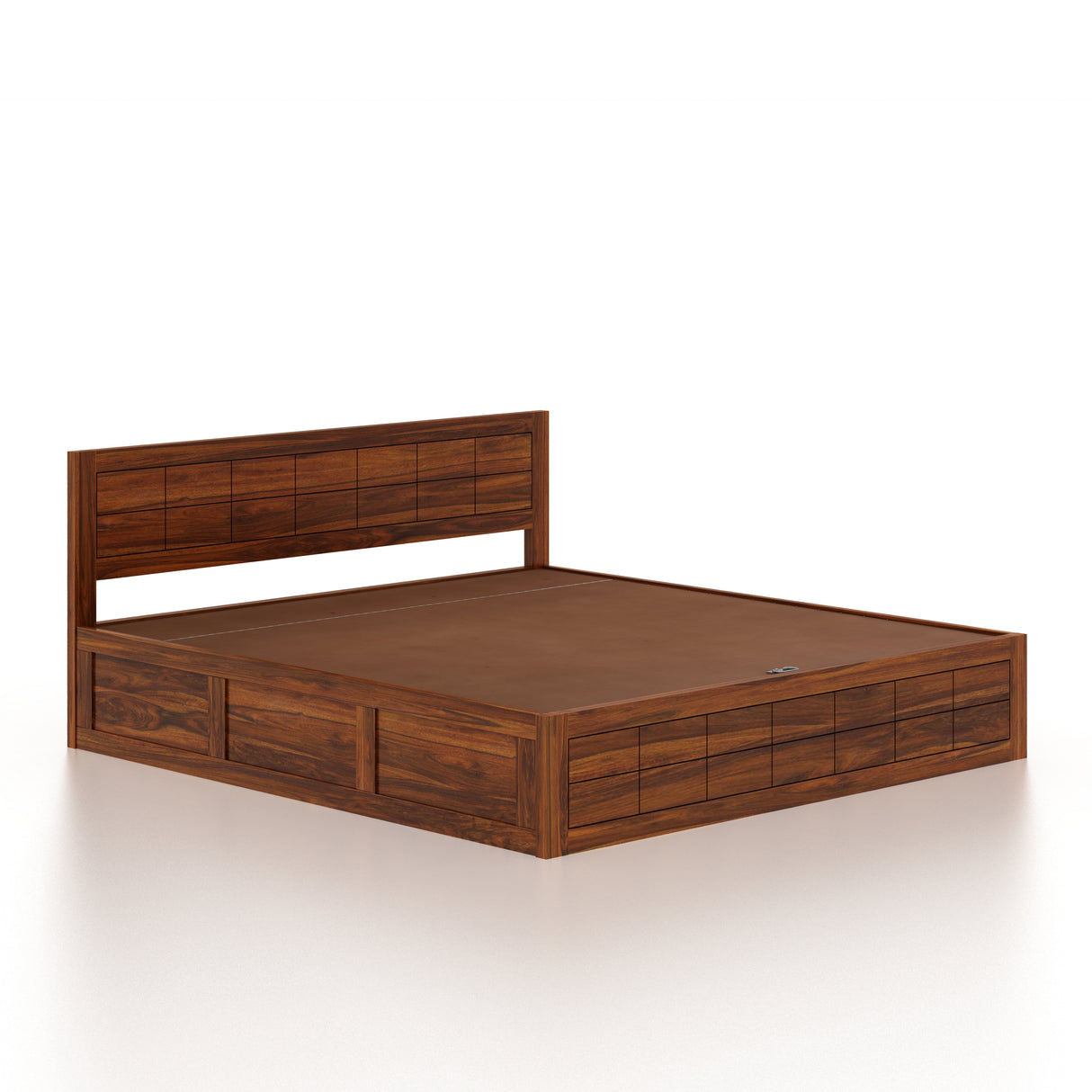 SKYLER Solid Sheesham Wood Hydraulic Storage Bed - 3 years Warranty