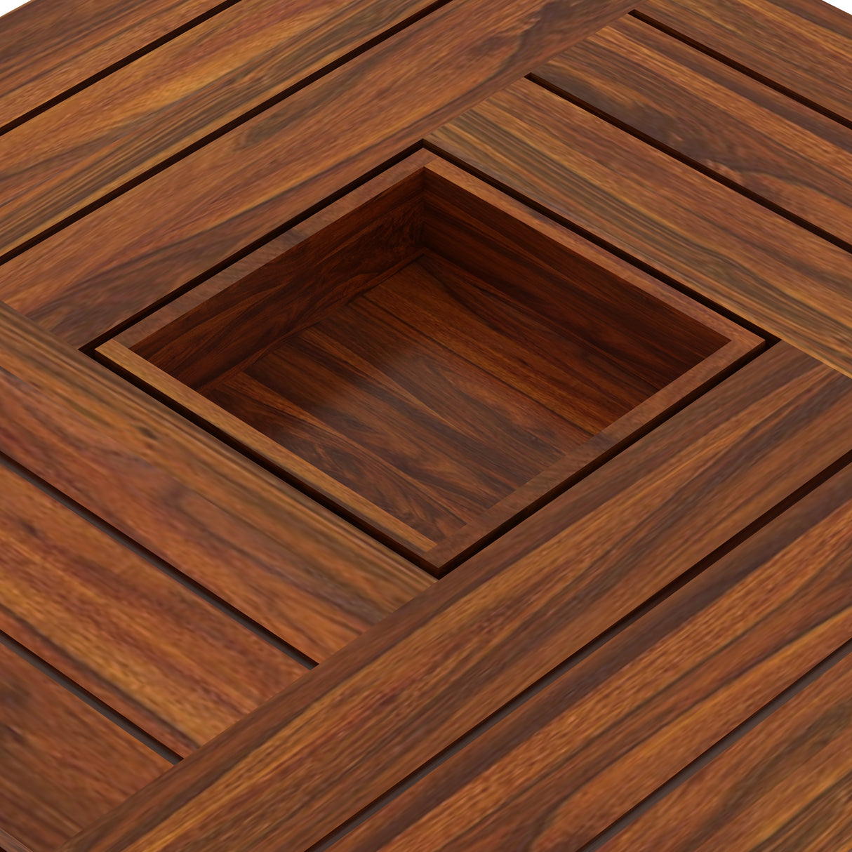 Strap Solid Sheesham Wood Coffee Table With Tray - 3 Years Warranty