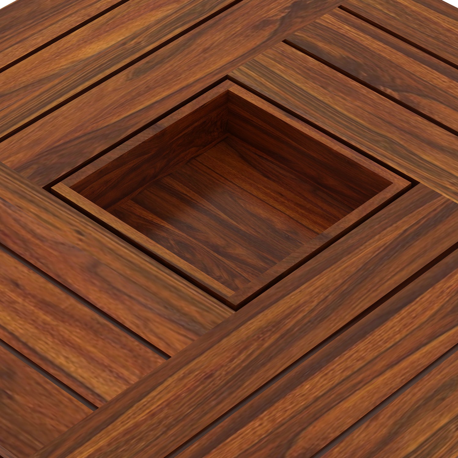 Strap Solid Sheesham Wood Coffee Table With Tray - 3 Years Warranty