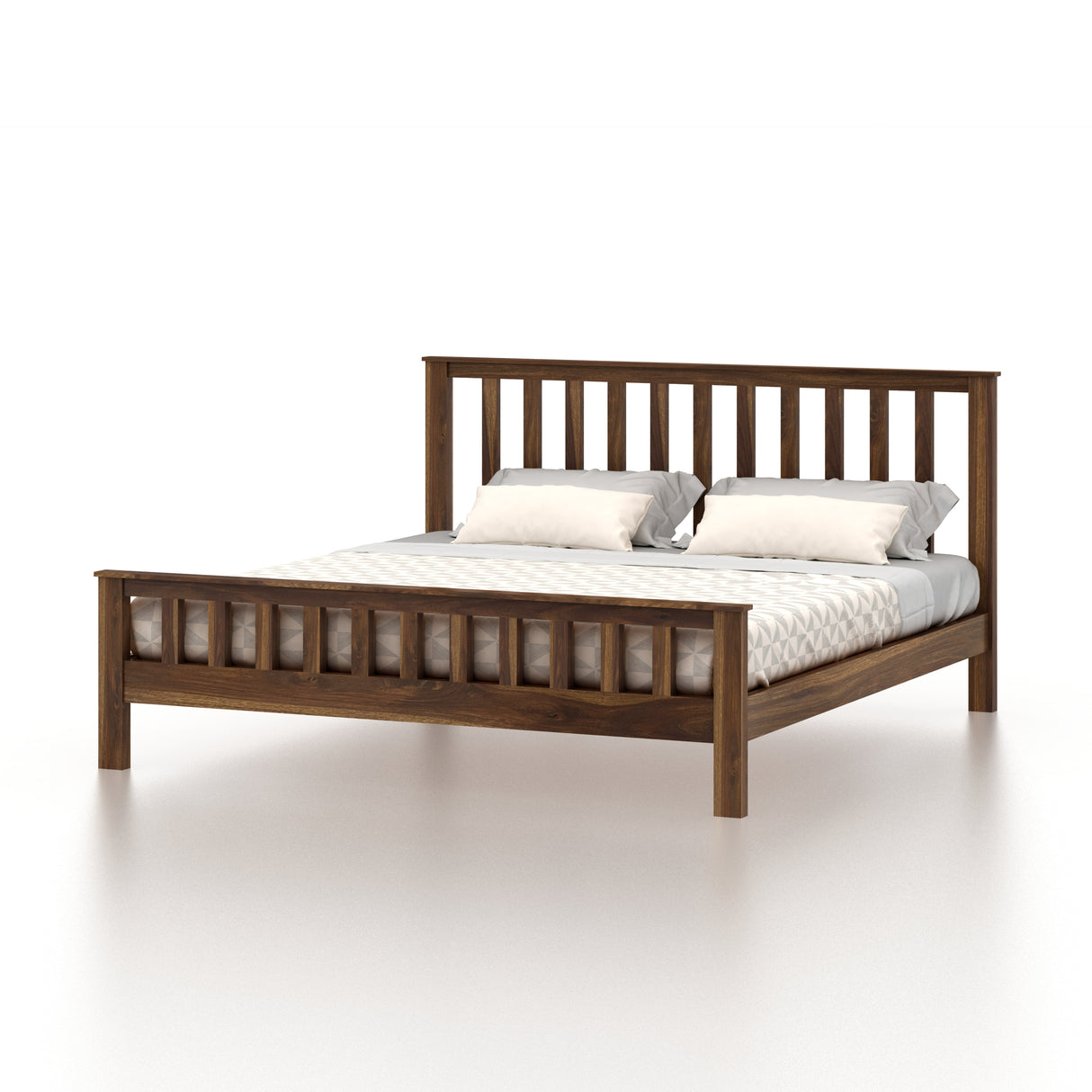 Cairo Solid Sheesham Wood Without Storage Bed - 3 Years Warranty