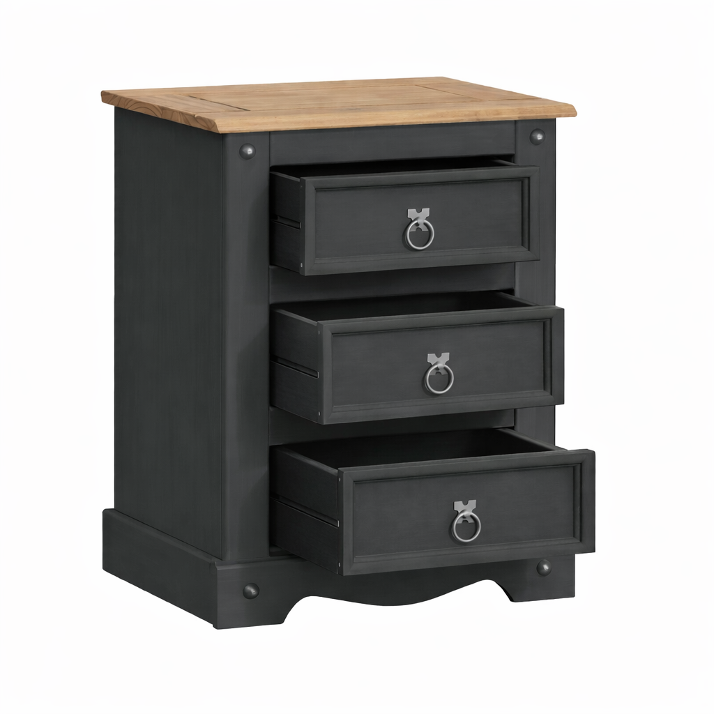 MONACO Solid Sheesham Wood Bedside Table - 3 Years Warranty (LUXE EDITION)