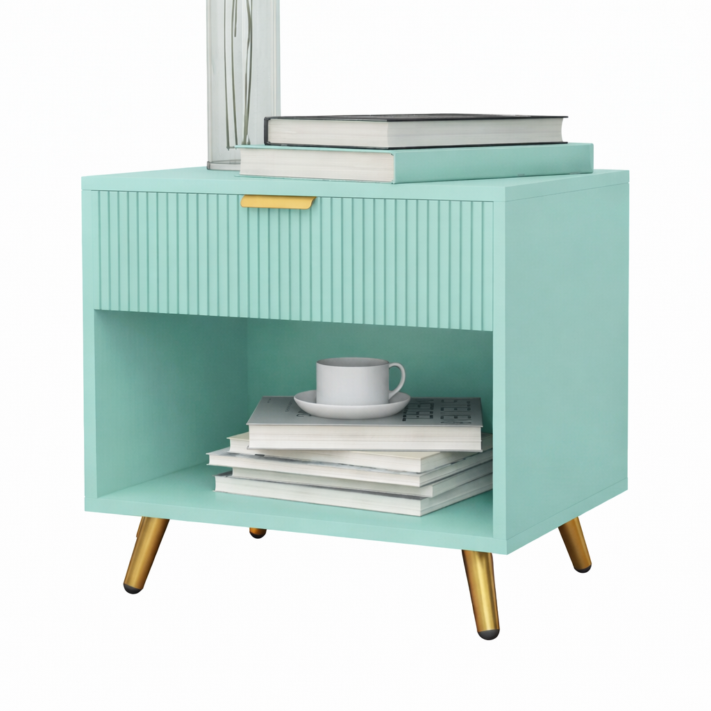 CHICAGO Solid Sheesham Wood Bedside Table - 3 Years Warranty (LUXE EDITION)