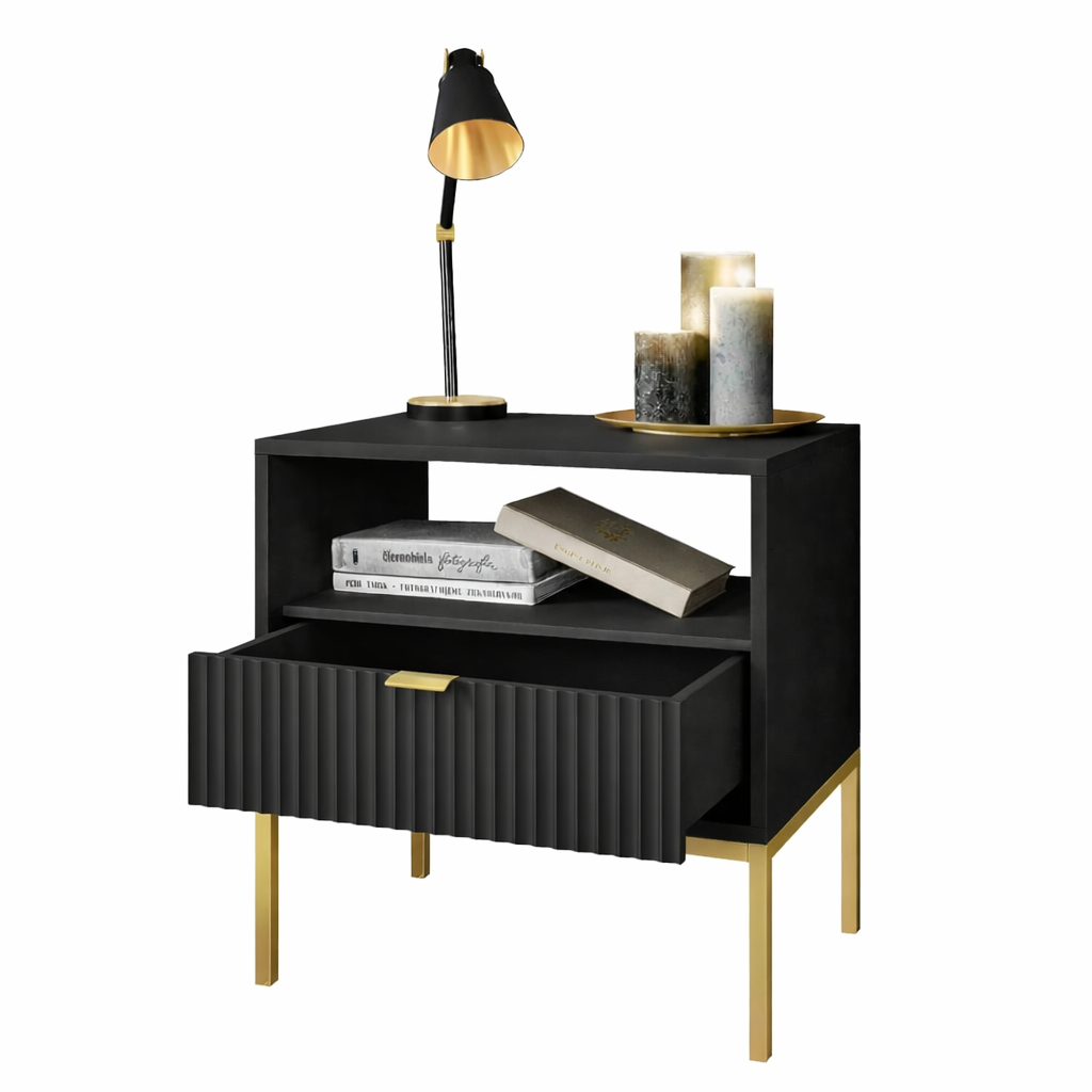 VENUS Solid Sheesham Wood Bedside Table - 3 Years Warranty (LUXE EDITION)