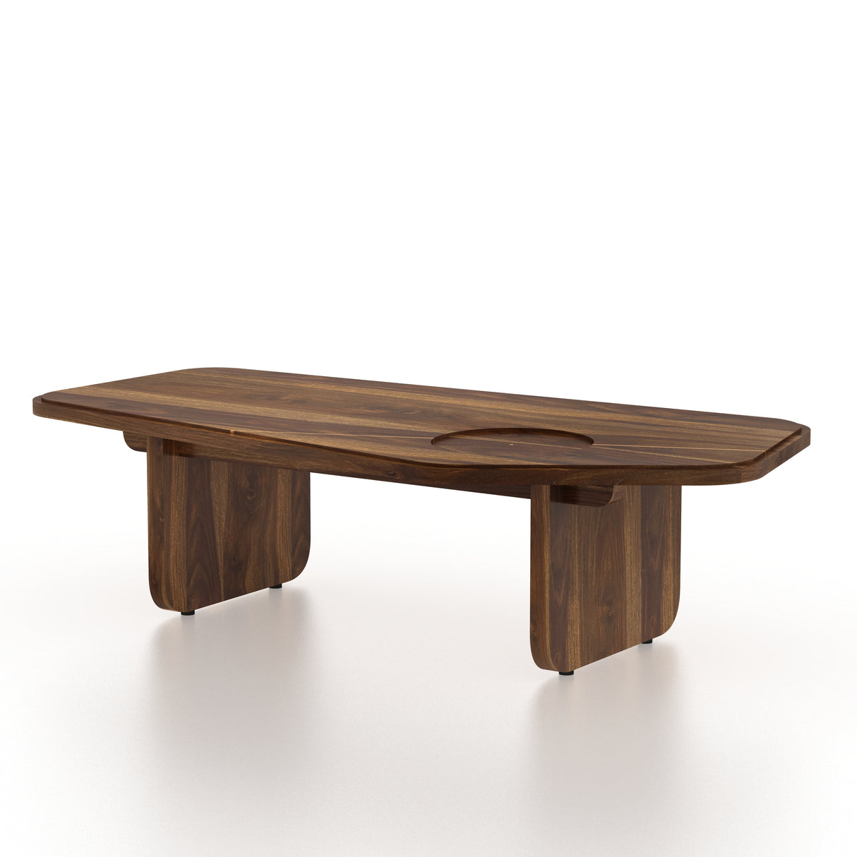RECTOR Solid Sheesham Wood Coffee Table With Brass Detailing - 3 Years Warranty