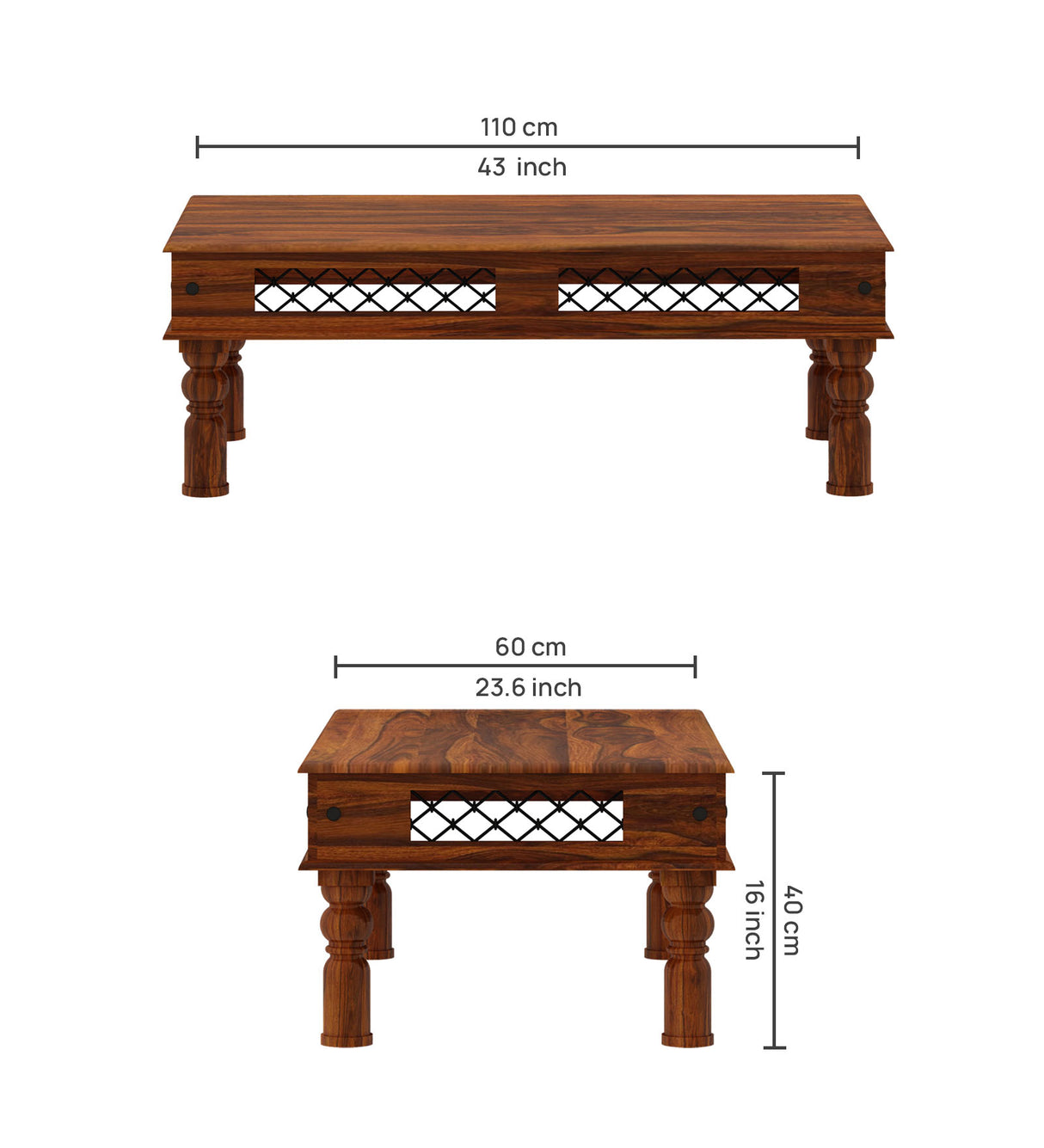 JODHPUR Solid Sheesham Wood Coffee Table - 3 Years Warranty