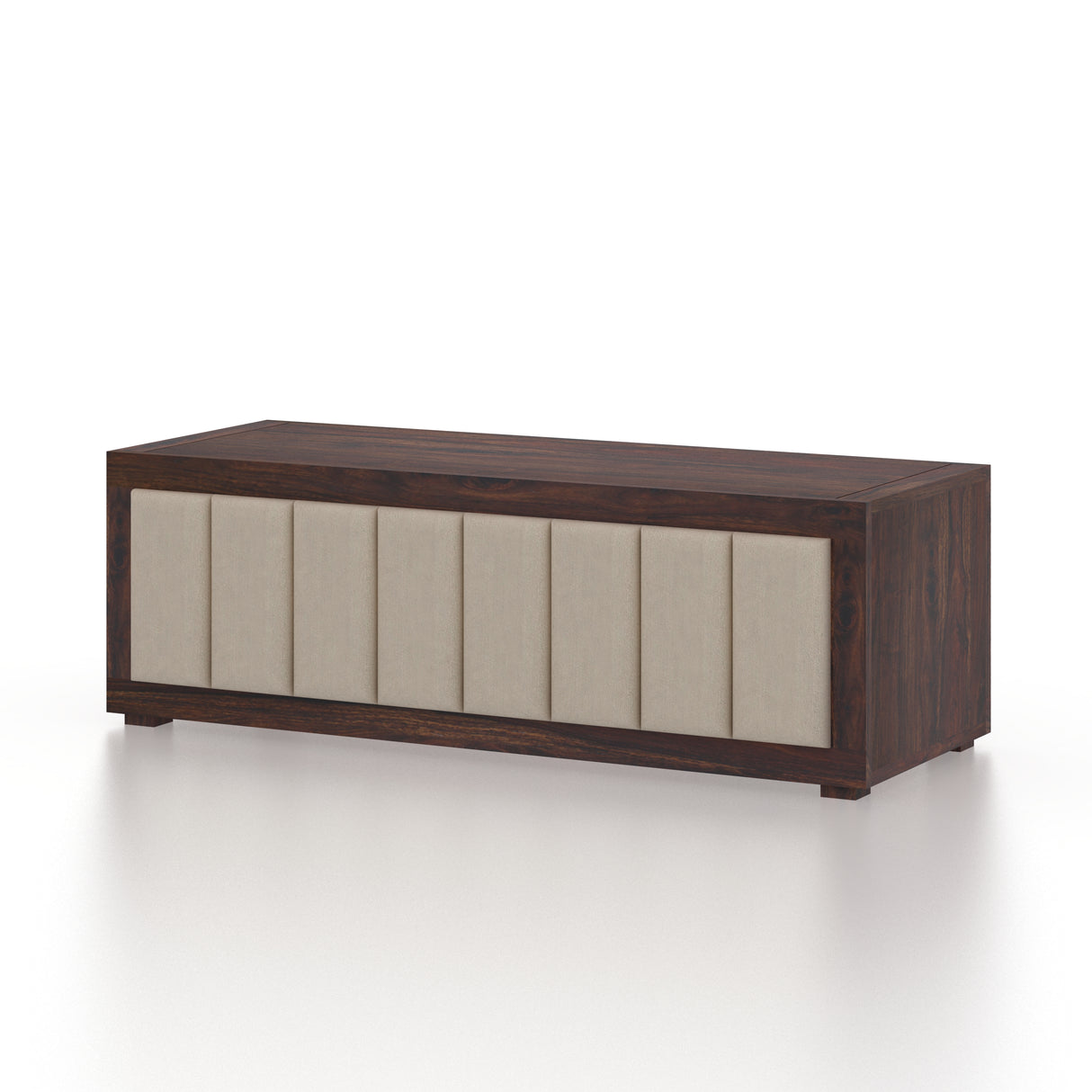 ROMEO Solid Sheesham Wood Coffee Table With Cushioning Design - 3 Years Warranty