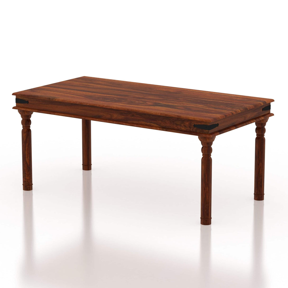 Akon Solid Sheesham Wood 6 Seater Dining Table - 3 Years Warranty