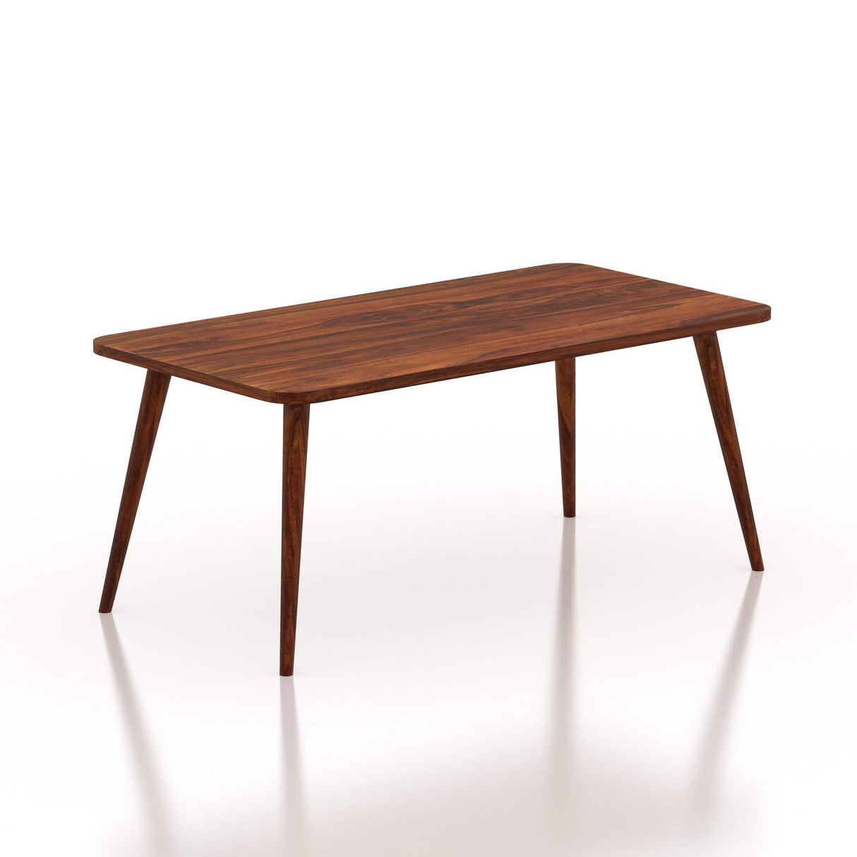 Oval Solid Sheesham Wood 6 Seater Dining Table - 3 Years Warranty