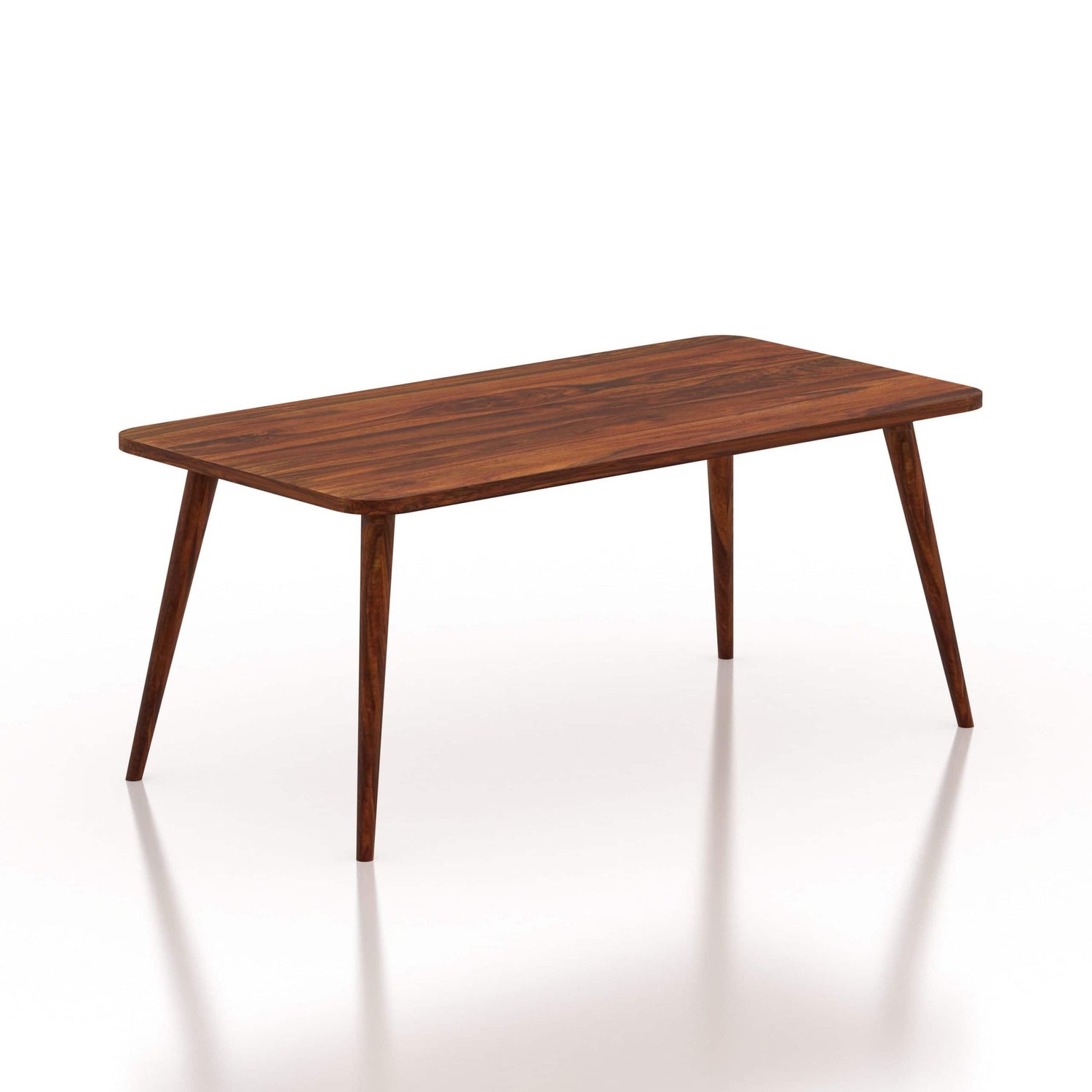 Oval Solid Sheesham Wood 6 Seater Dining Table - 3 Years Warranty